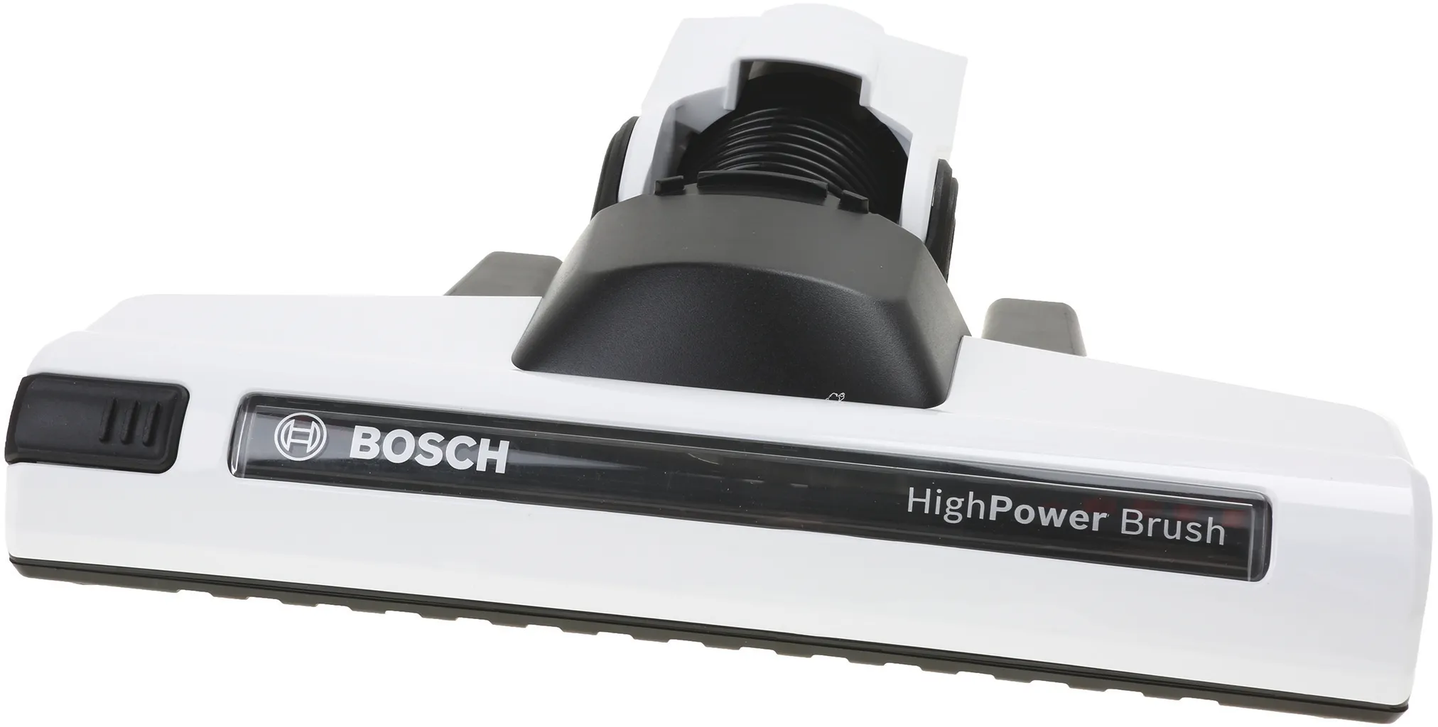 Electric nozzle Bosch; black/white; click-connection; plastic sole; with brush roller; with wheels 