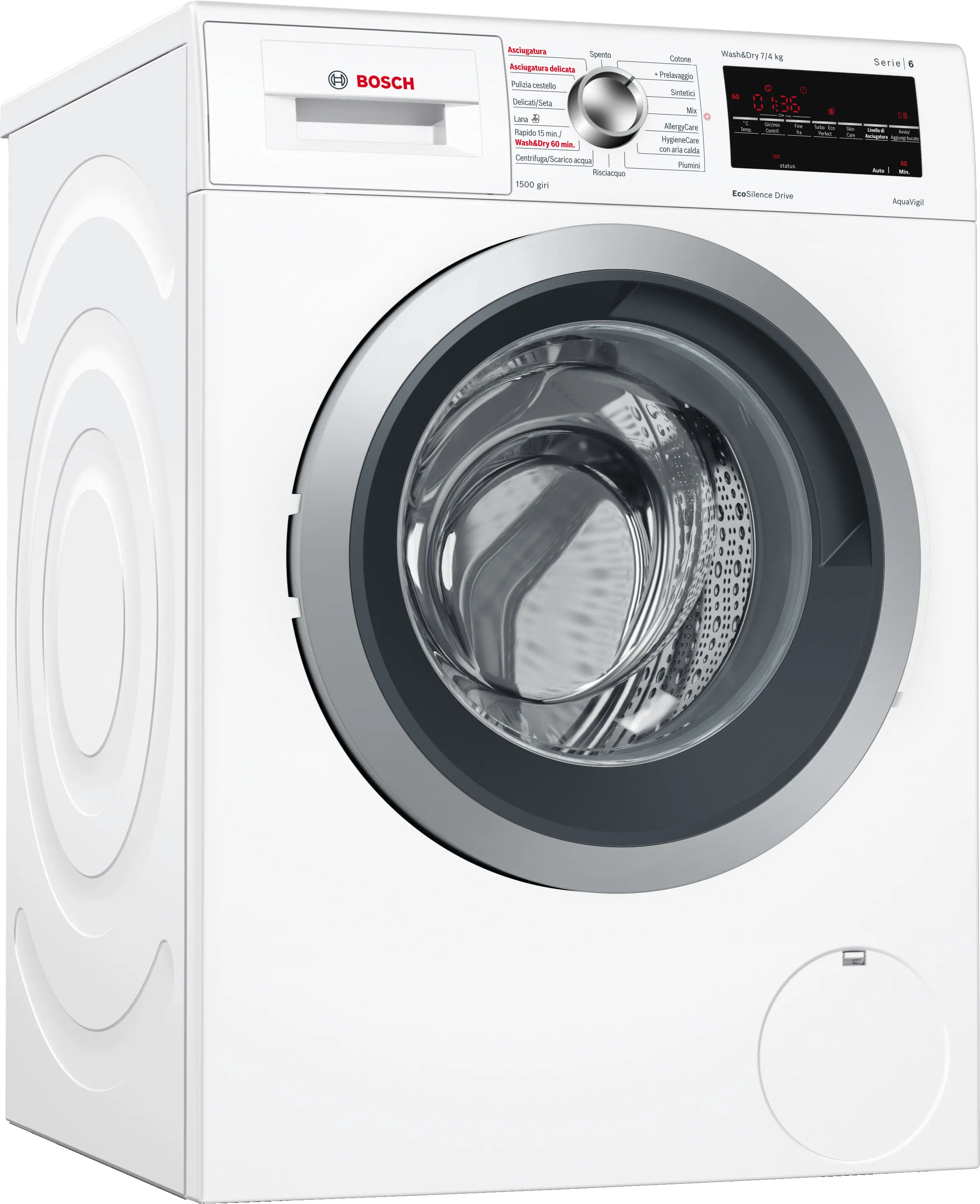 Series 6 washer-dryer 7/4 kg 1500 rpm