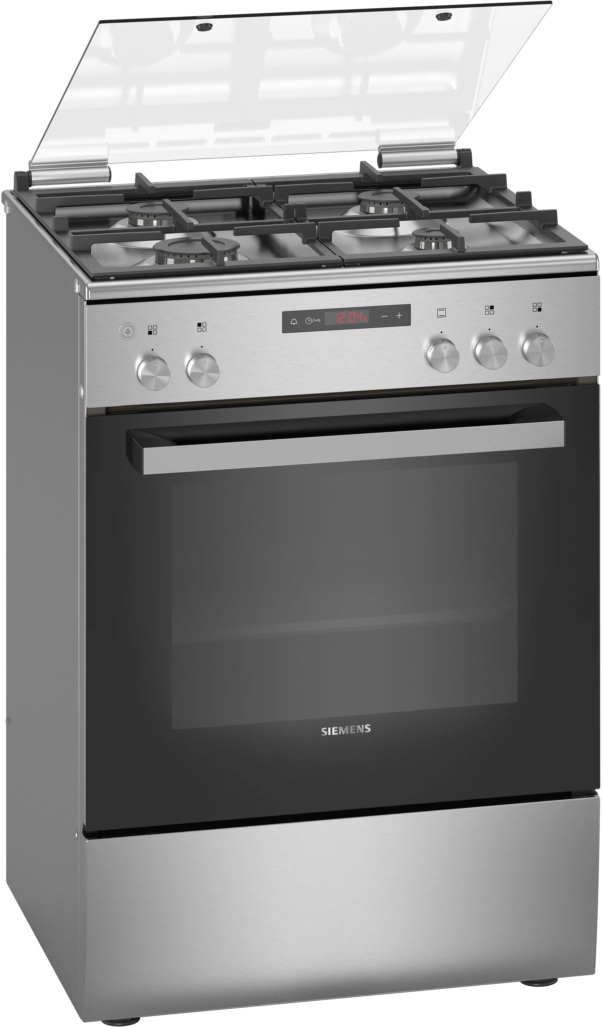 iQ300 free-standing gas cooker Stainless steel 