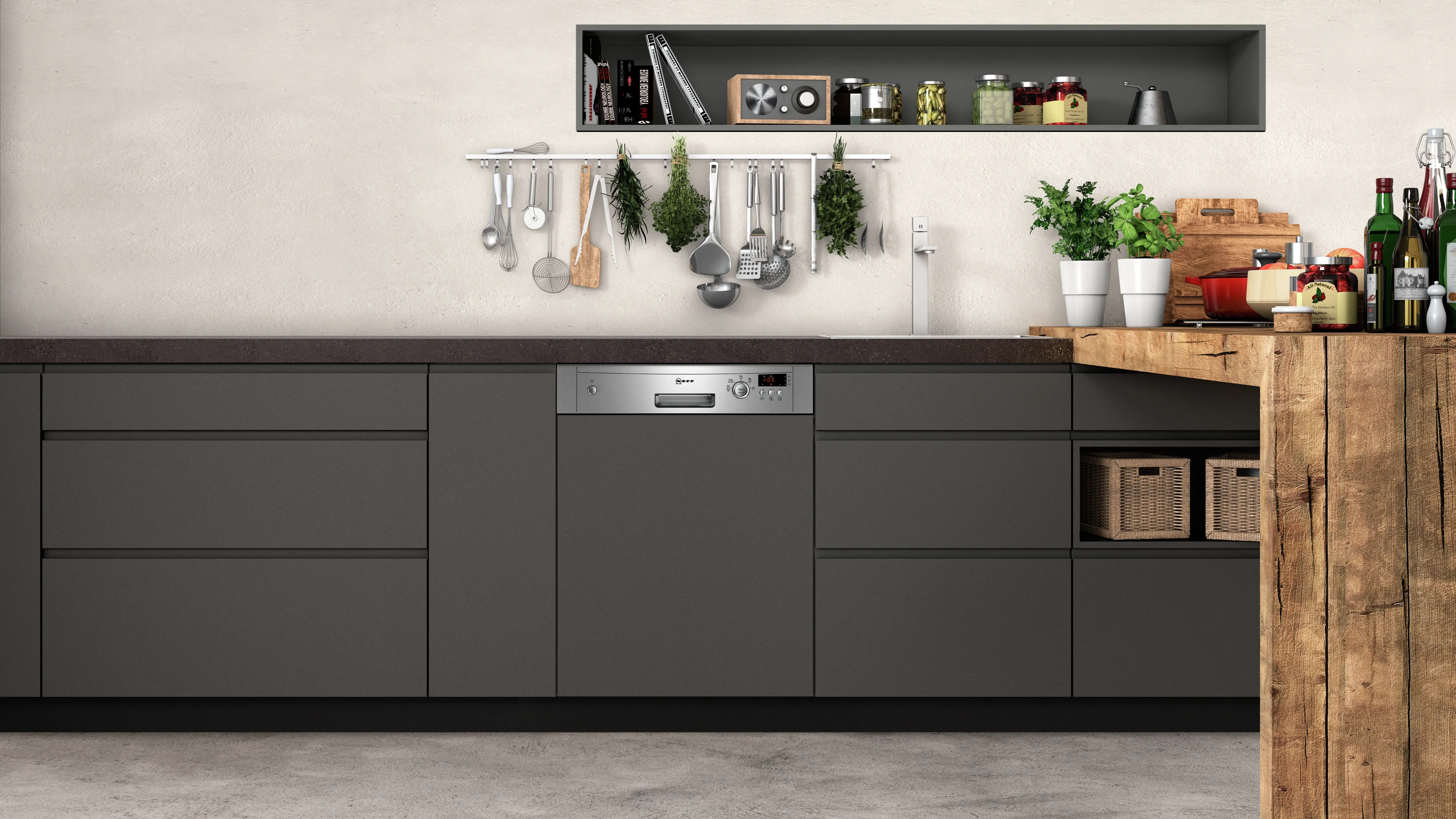 Semi integrated dishwasher sales