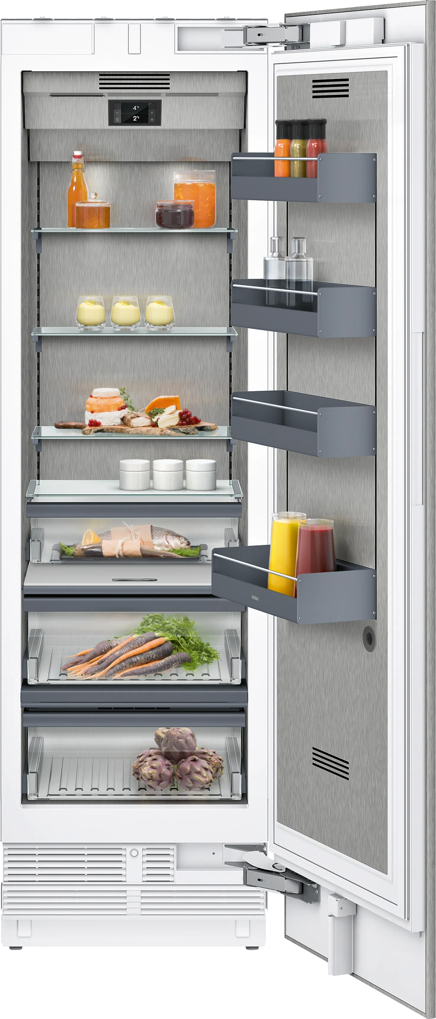 400 series Vario built-in fridge with freezer section 212.5 x 60.3 cm soft close flat hinge 