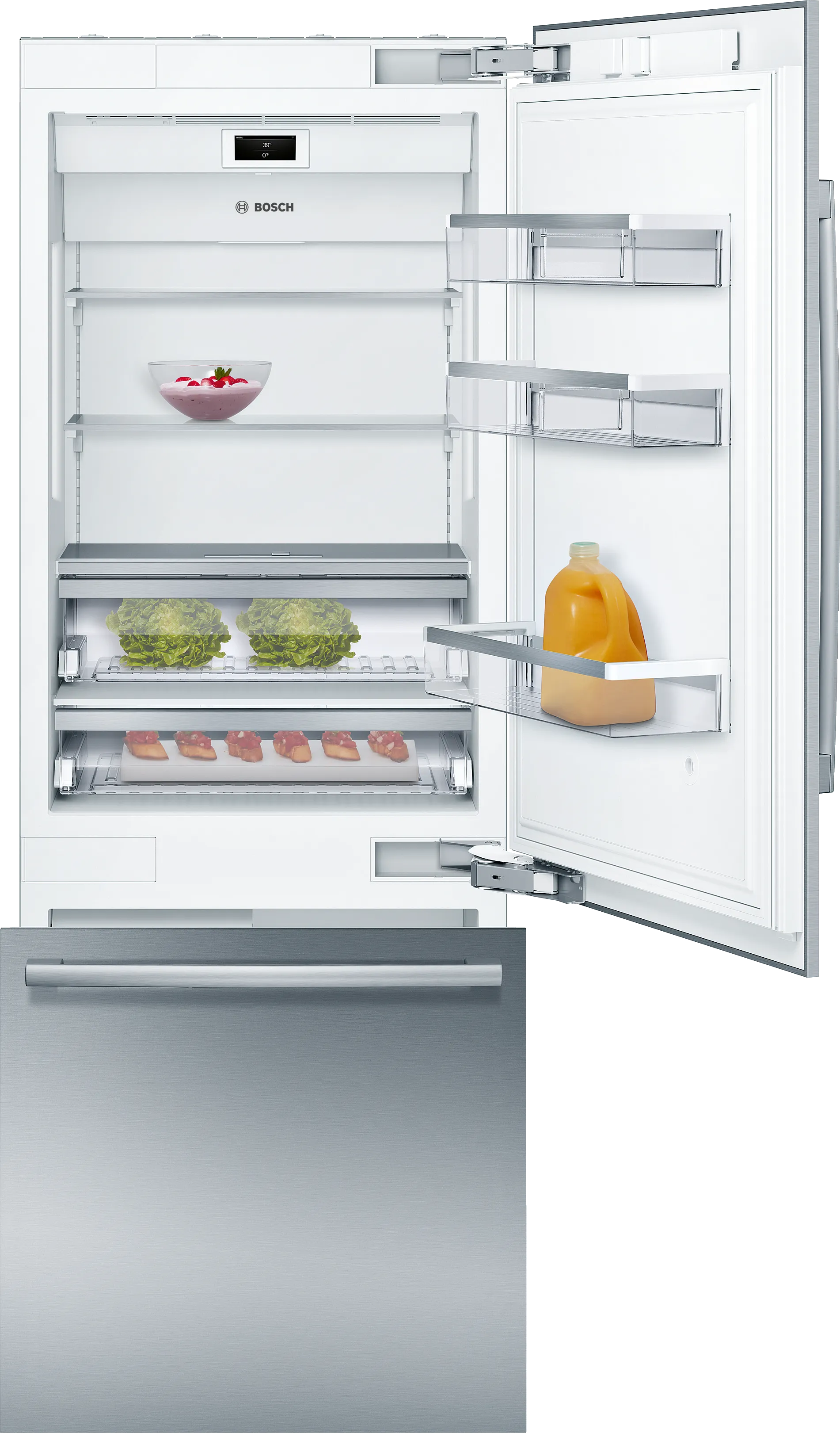Benchmark® Built-in Bottom Freezer Refrigerator 30'' Flat Hinge 