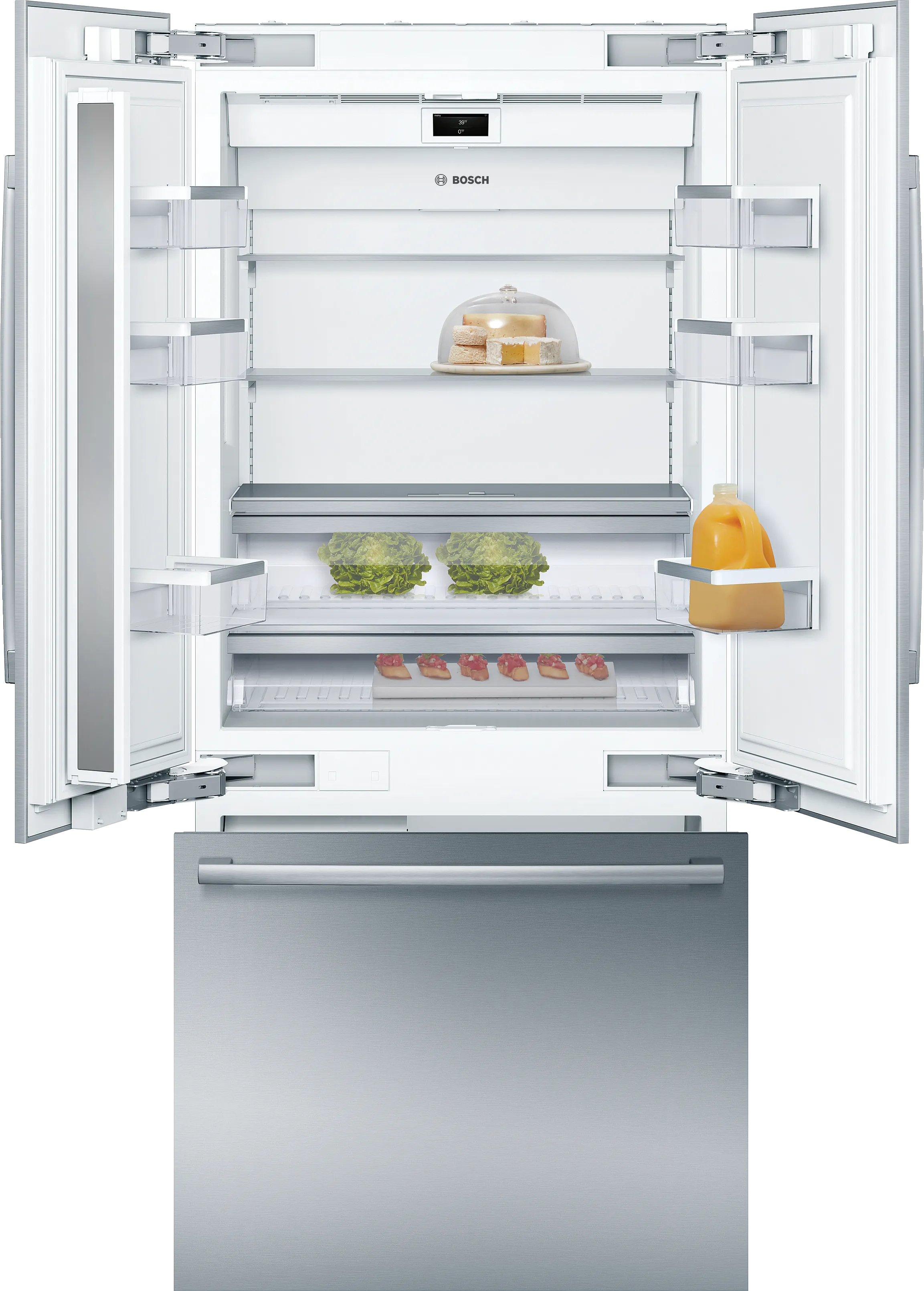 Benchmark® Built-in Bottom Freezer Refrigerator 36'' Flat Hinge 