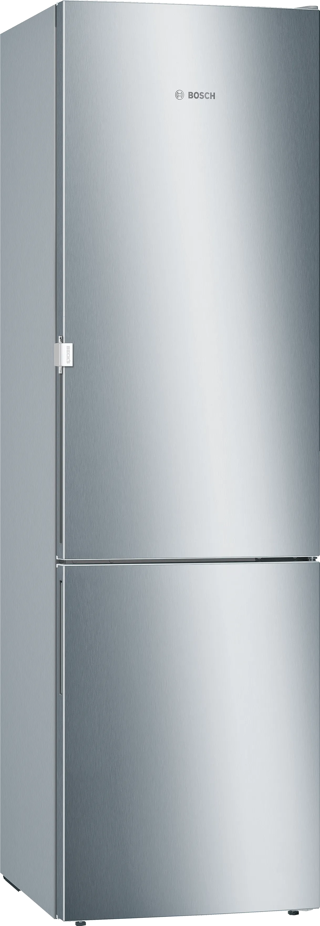 Series 4 free-standing fridge-freezer with freezer at bottom 201 x 60 cm Brushed steel (with anti-fingerprint)