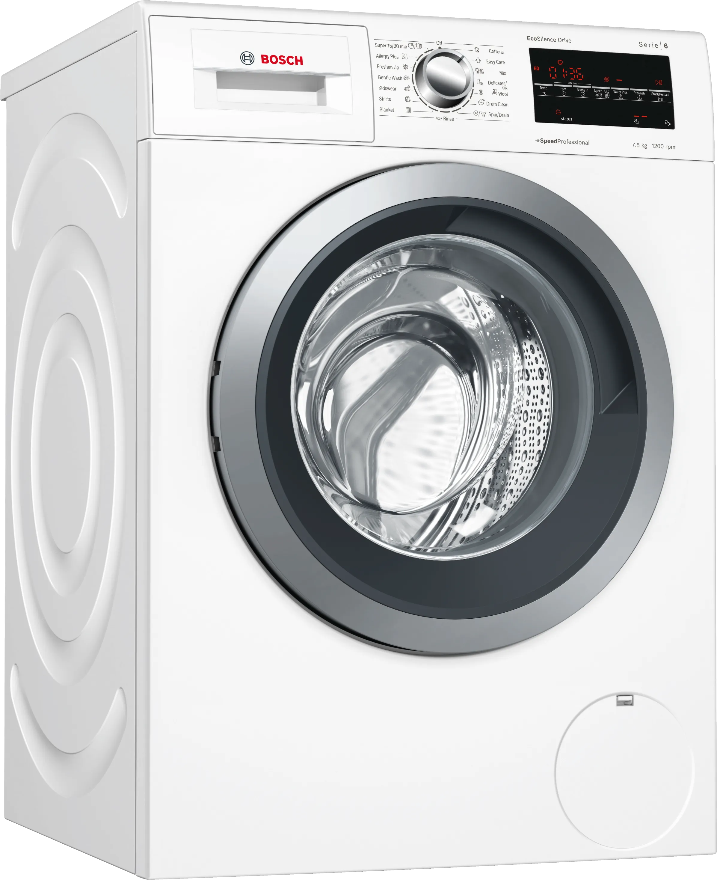 Series 6 washing machine, front loader 7.5 kg 1200 rpm