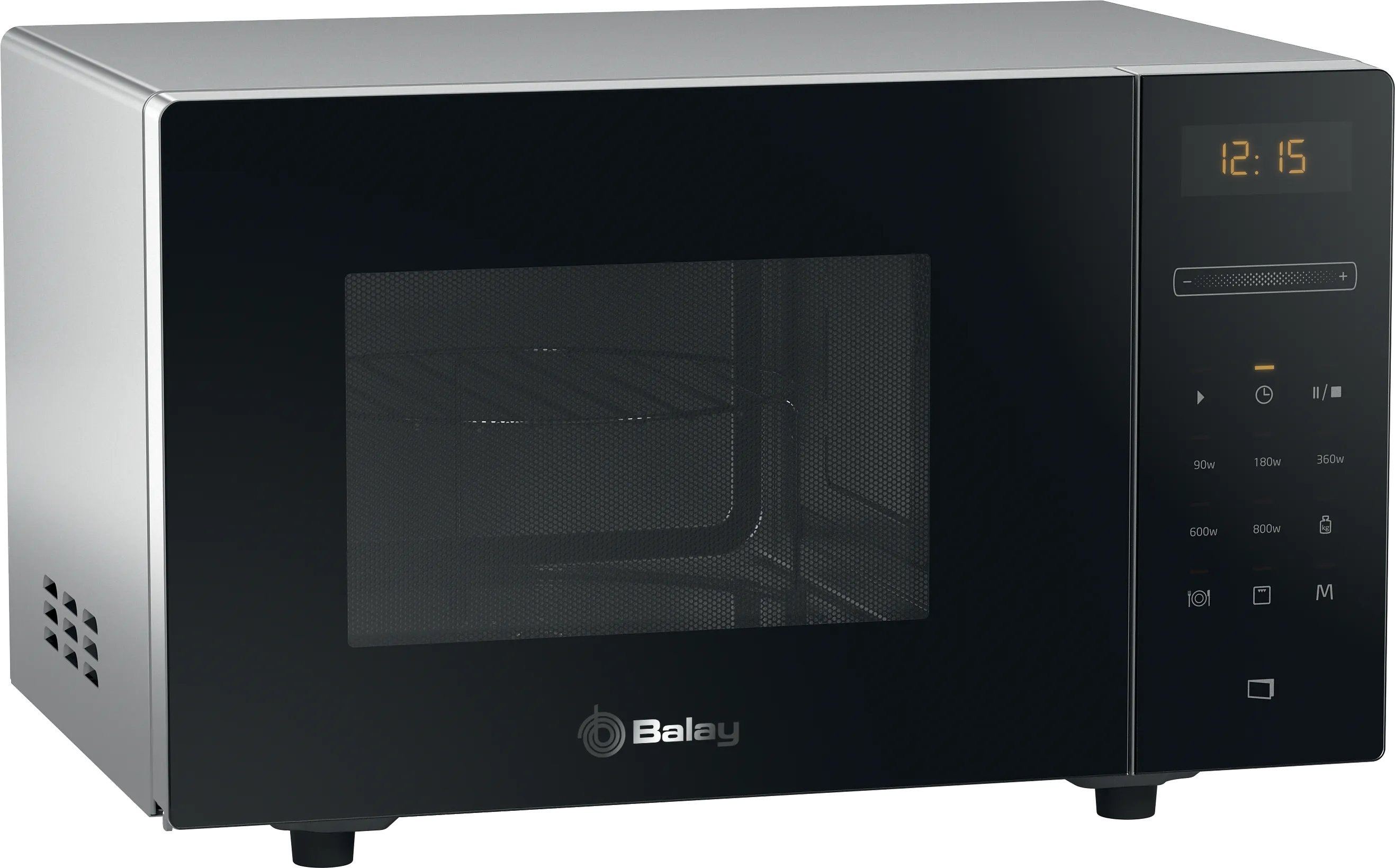 Freestanding microwave 46 x 29 cm Cristal black 