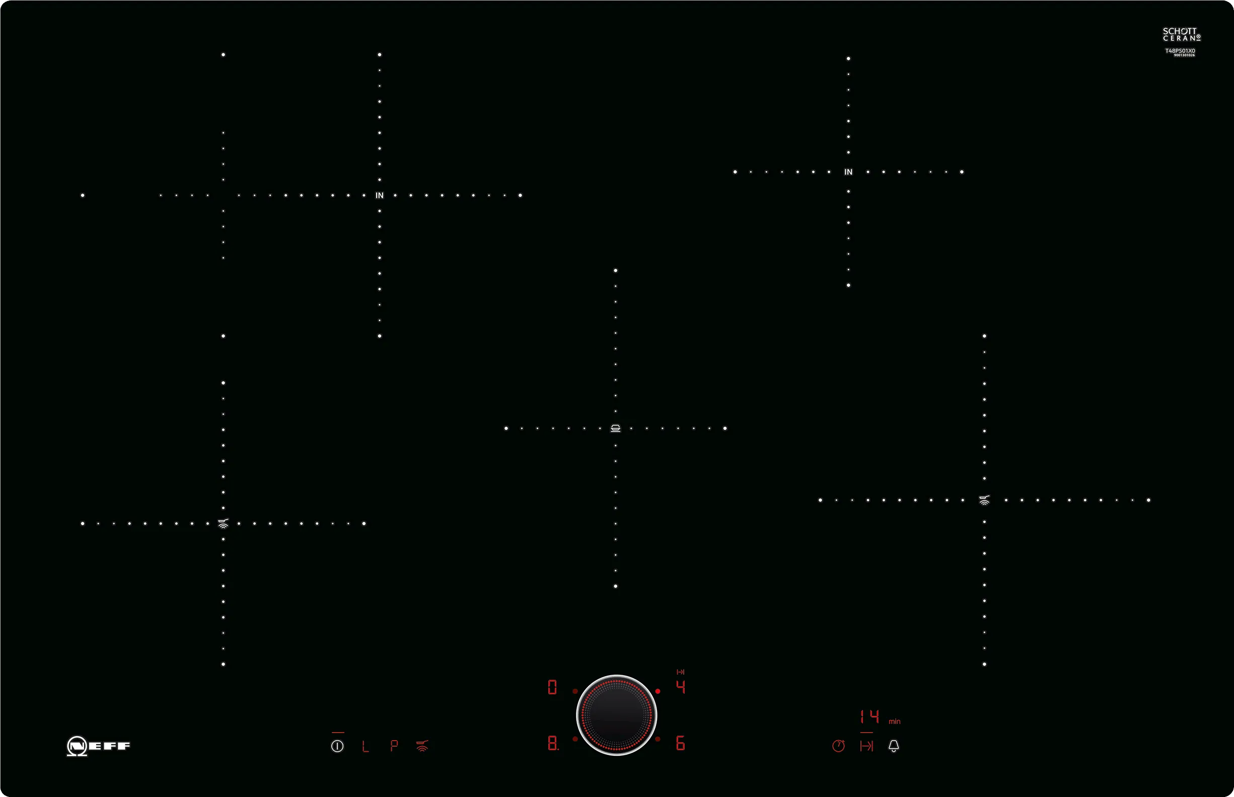 N 90 Induction hob 80 cm flush mount