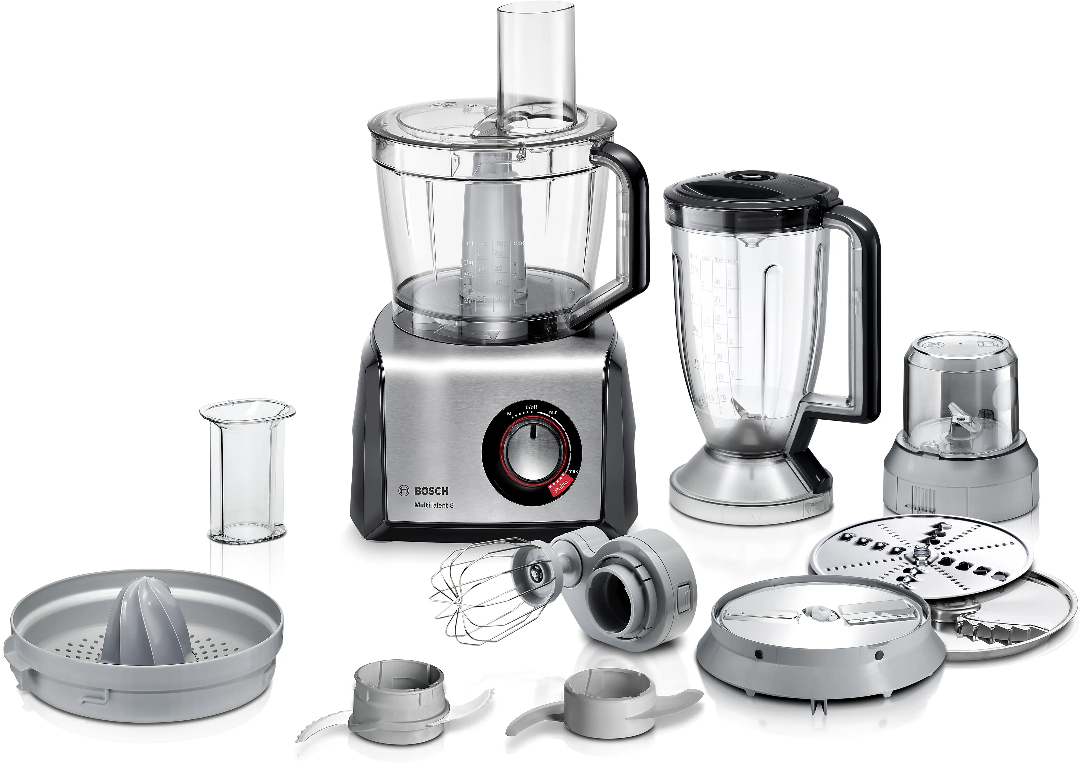Robot de bucătărie MultiTalent 8 1250 W Black, Brushed stainless steel 