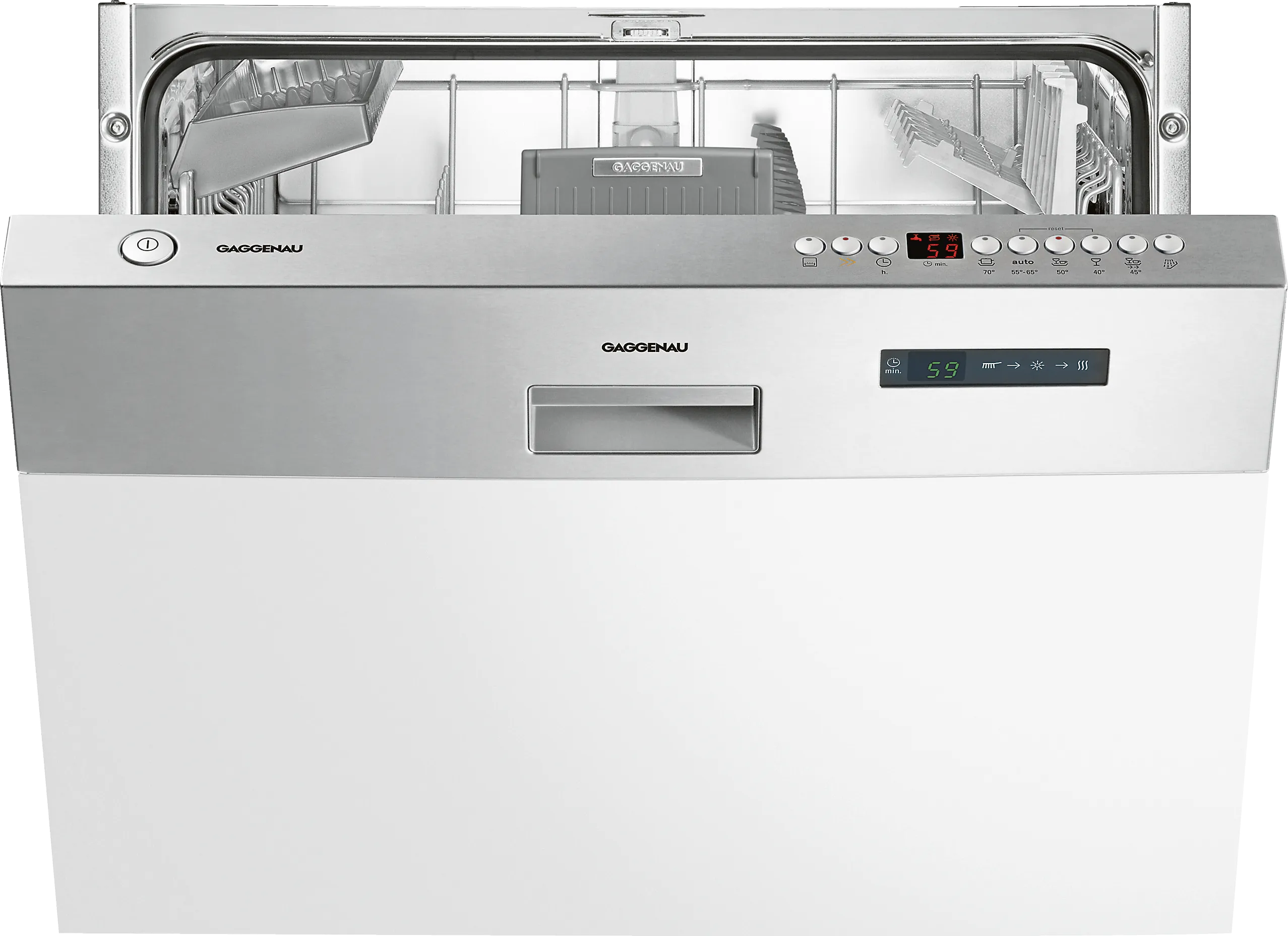  semi-integrated dishwasher 60 cm Brushed steel