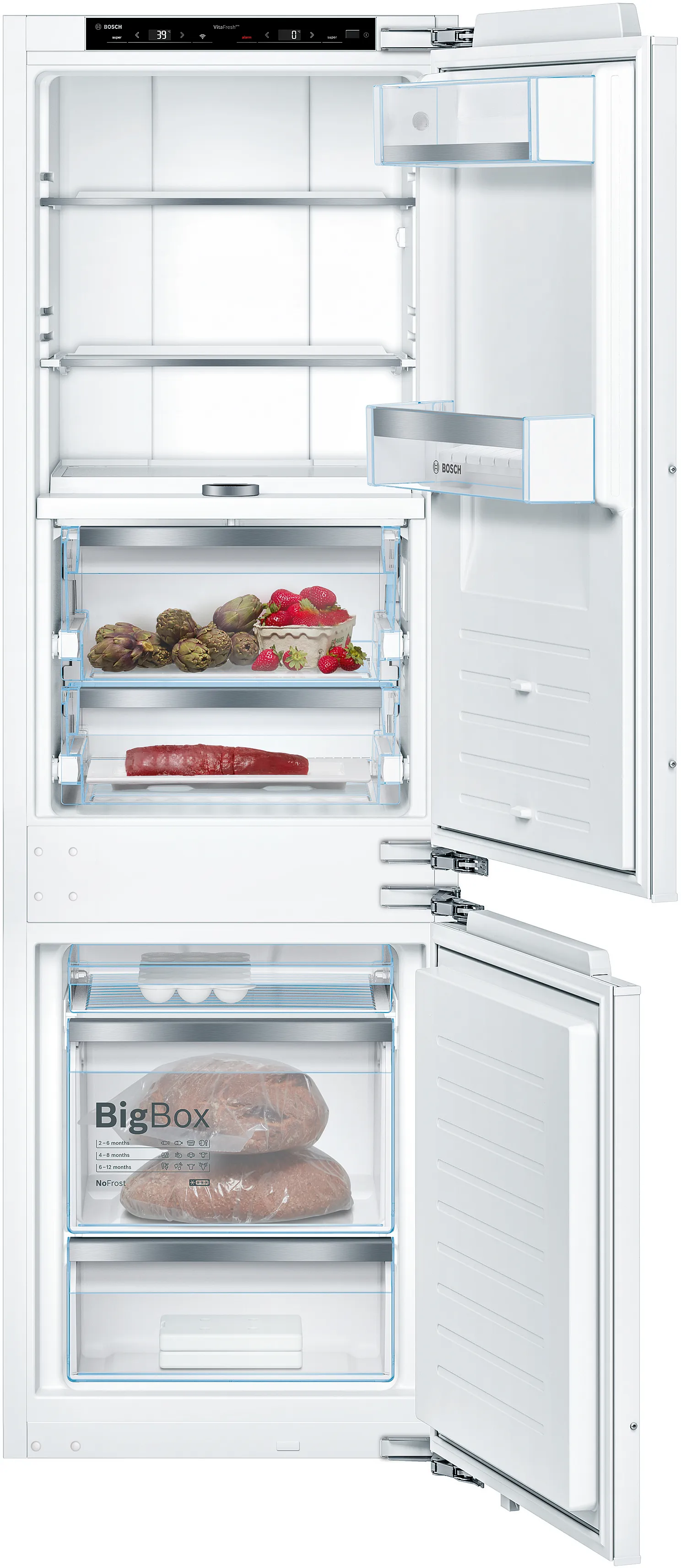 800 Series Built-in Bottom Freezer Refrigerator 22'' Softclose® Flat Hinge 