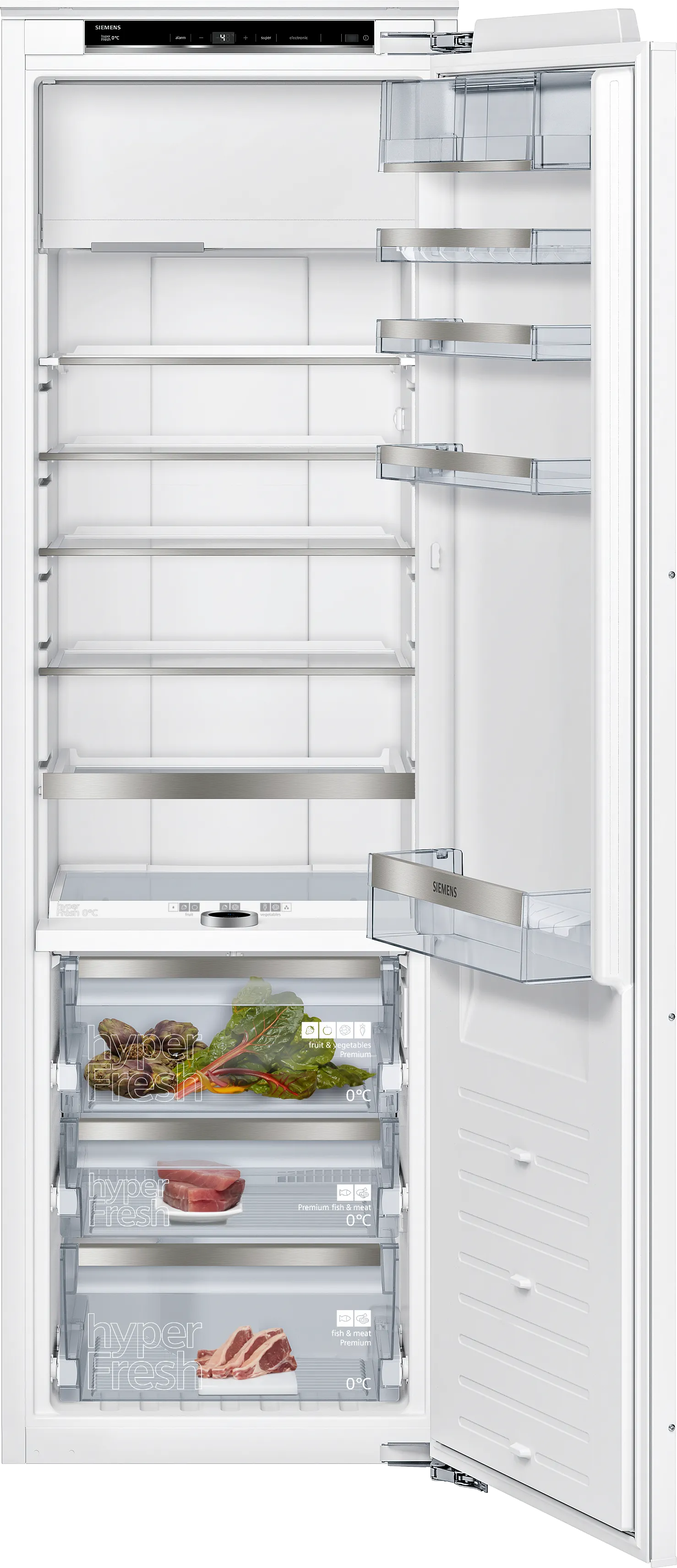 iQ700 Réfrigérateur intégrable avec compartiment congélation 177.5 x 56 cm Charnières plates SoftClose 