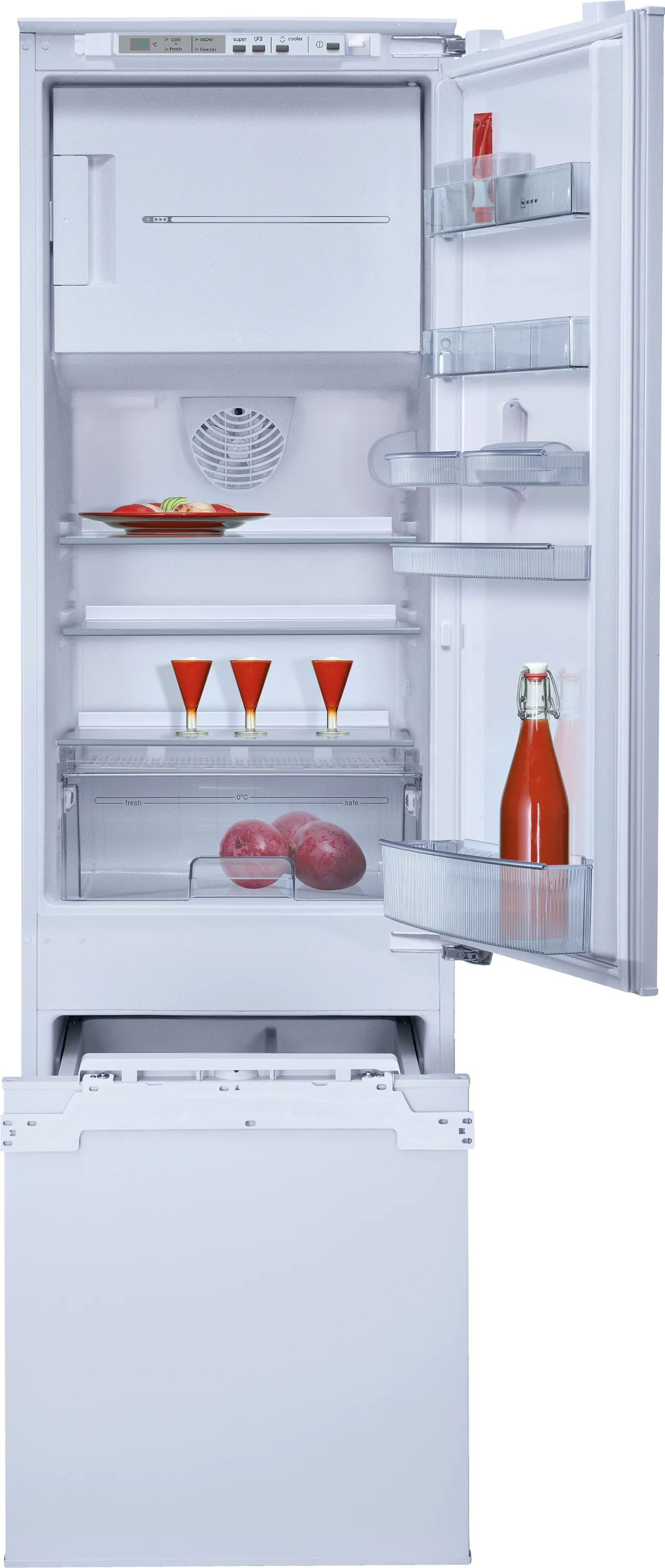  built-in fridge-freezer with freezer at bottom 178.3 x 53.8 cm