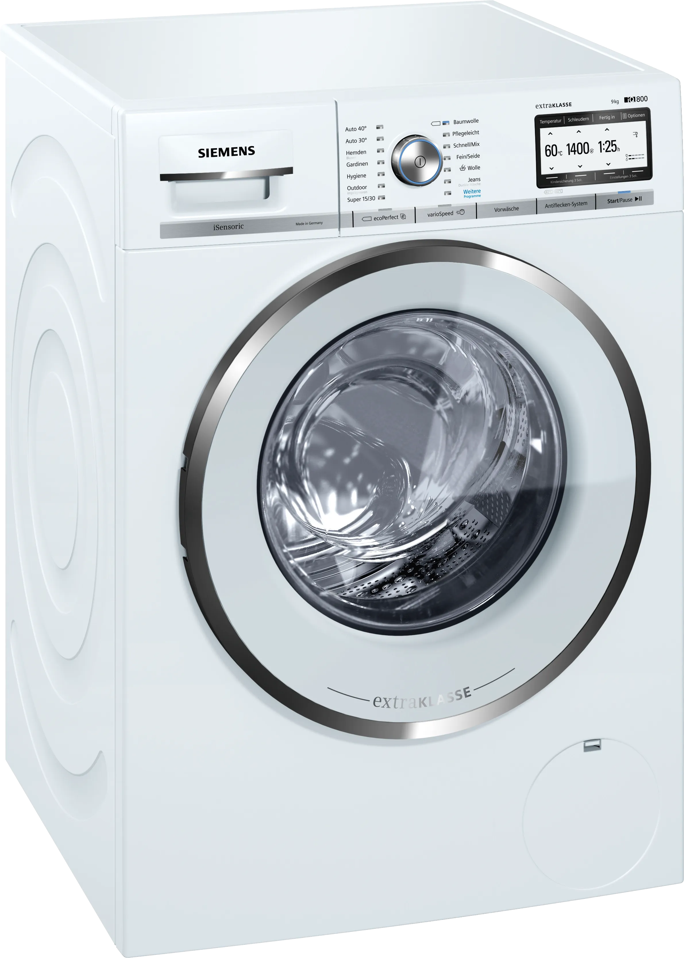 iQ800 washing machine, frontloader fullsize 9 kg 1400 rpm, White
