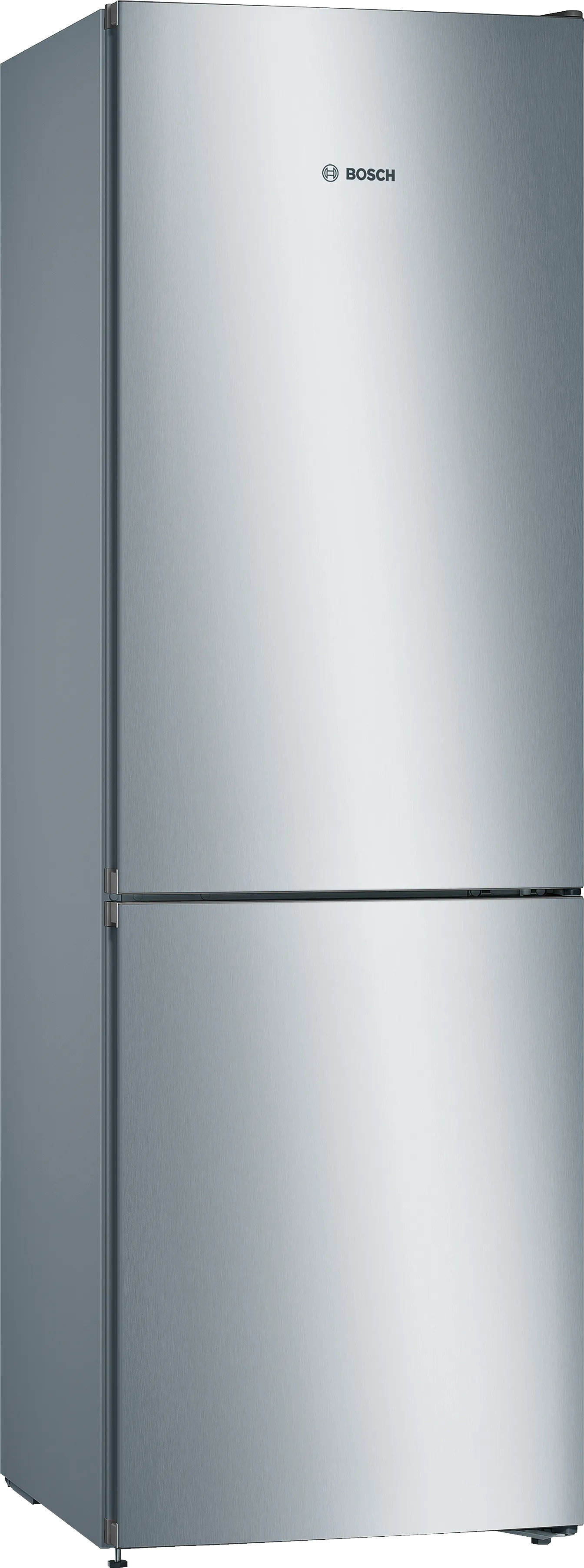 Серия 4 Отдельно стоящий холодильник с нижней морозильной камерой 186 x 60 cm Имитация нерж. стали 