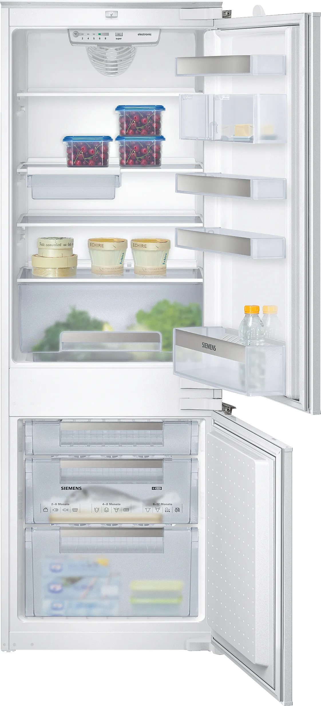 iQ300 built-in fridge-freezer with freezer at bottom 157.8 x 54.1 cm sliding hinge