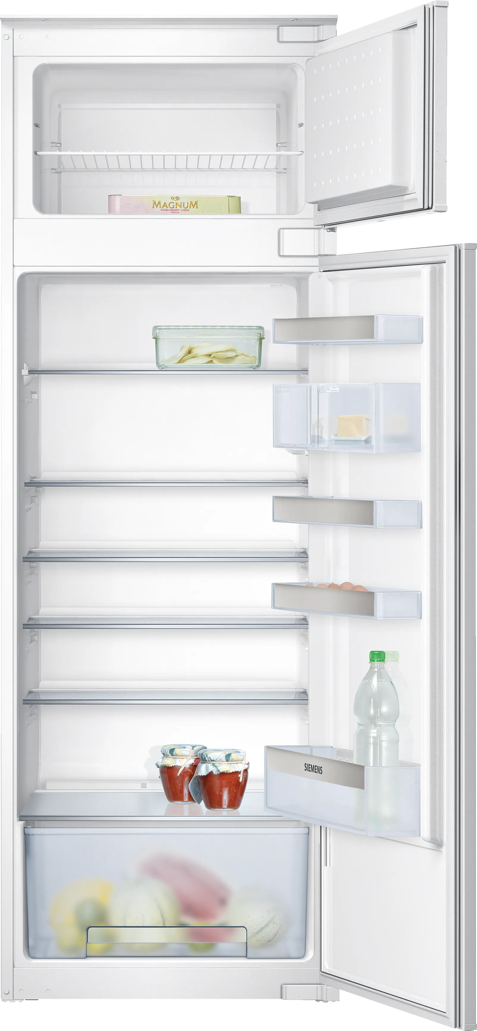 iQ300 built-in fridge-freezer with freezer at top 157.8 x 54.1 cm sliding hinge
