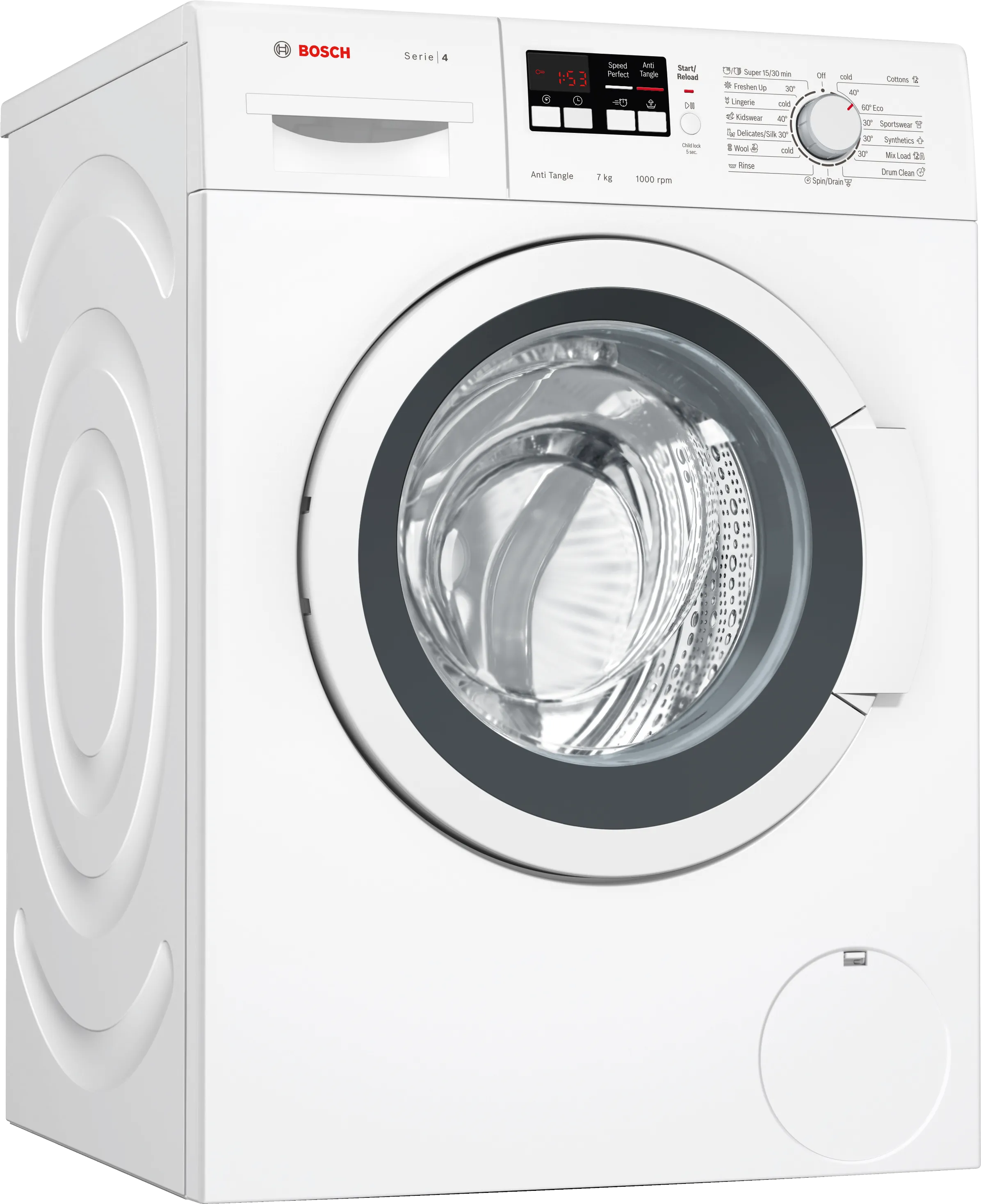 Series 4 washing machine, front loader 7 kg 1000 rpm