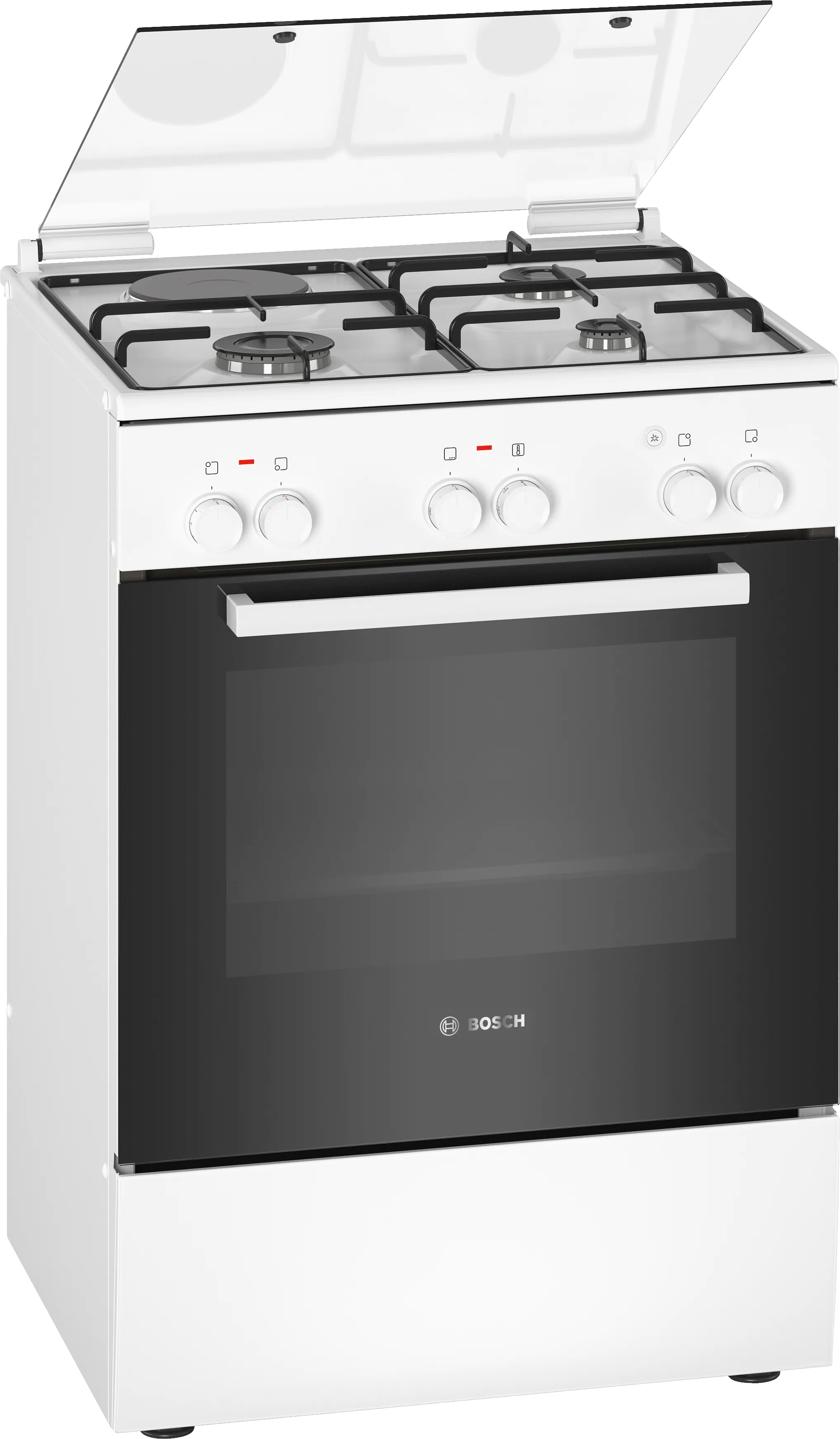 Series 2 Freestanding dual fuel cooker White