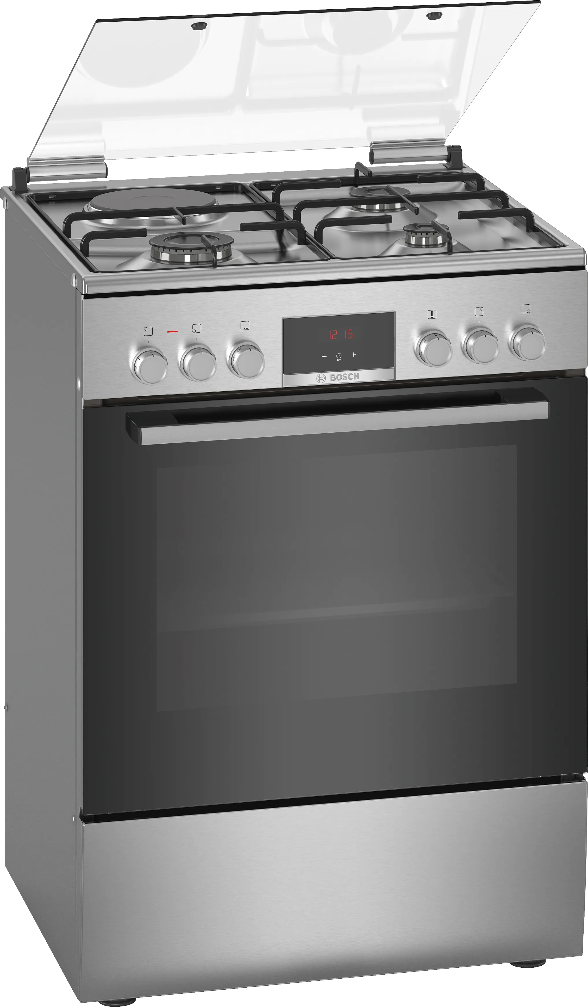 Series 6 Freestanding dual fuel cooker Stainless steel 