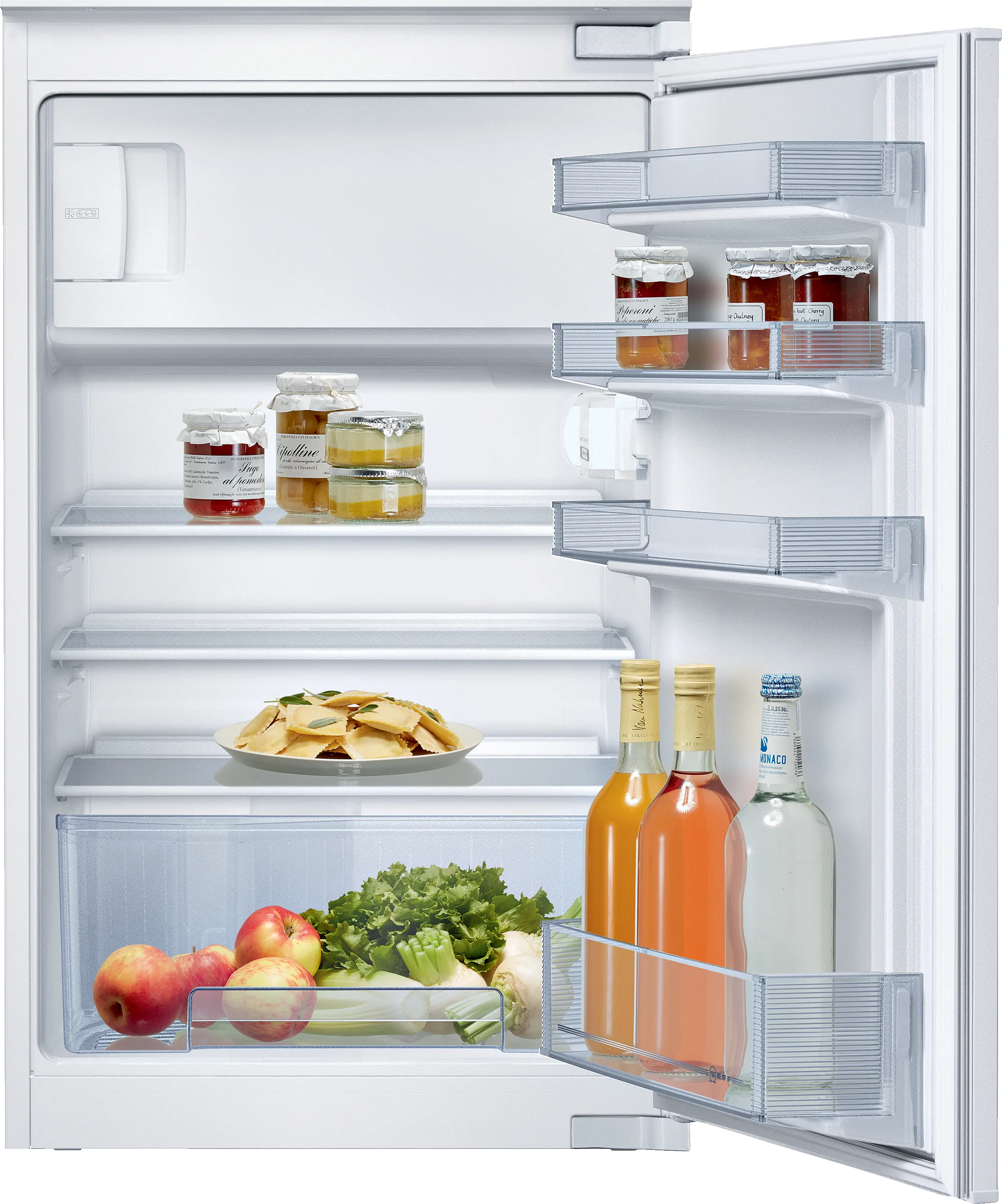 N 30 Einbau-Kühlschrank mit Gefrierfach 88 x 56 cm Schleppscharnier