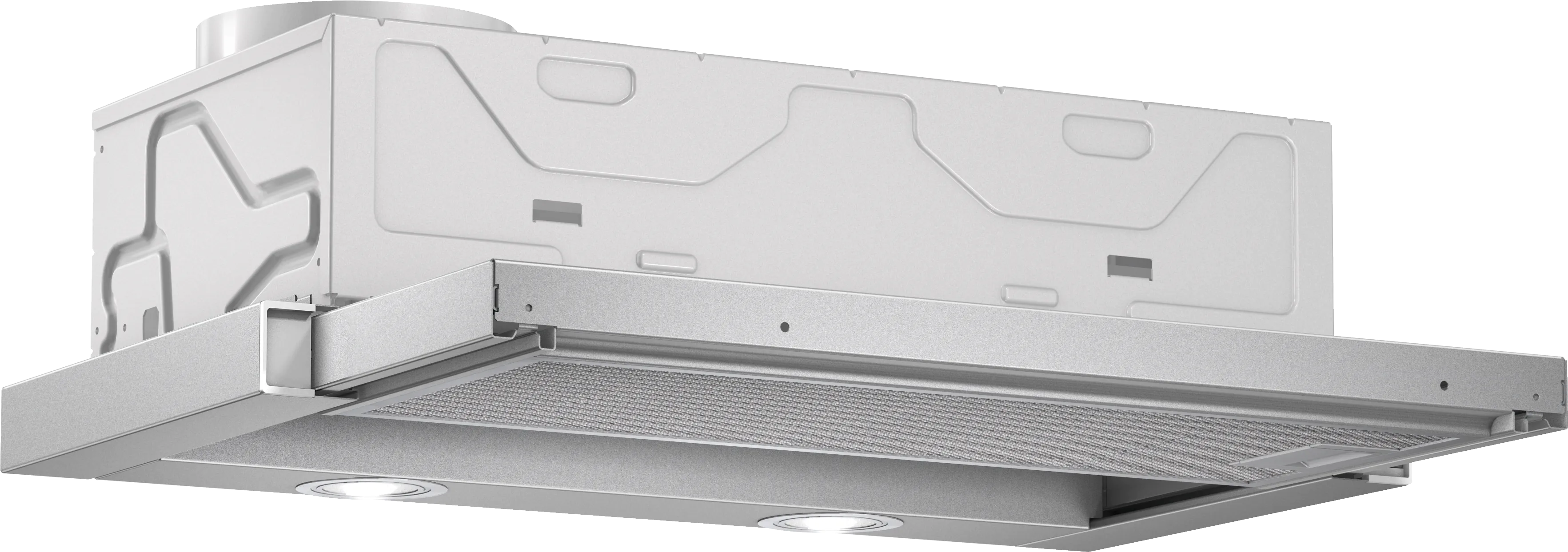 Series 2 telescopic cooker hood 60 cm Silver metallic