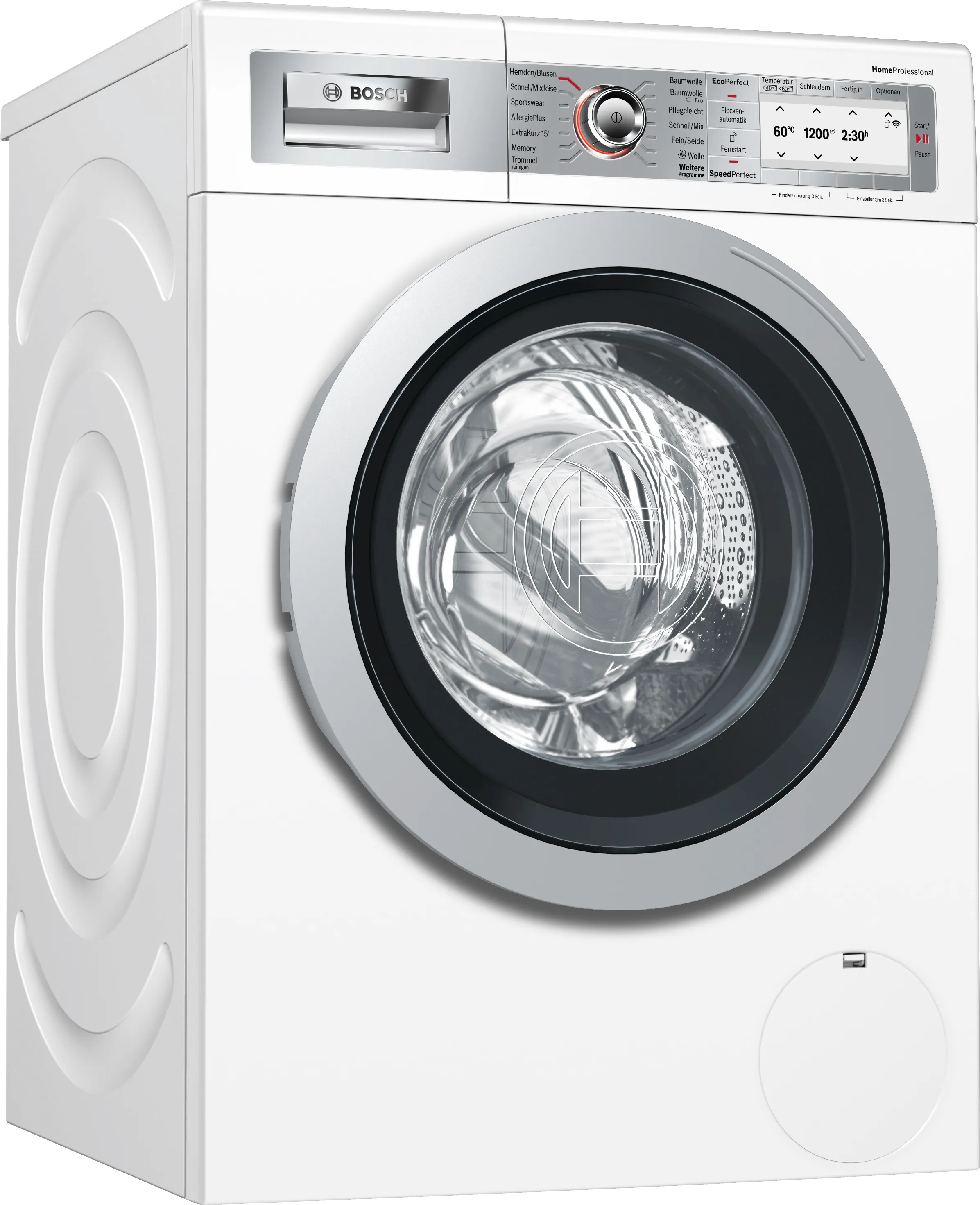 HomeProfessional washing machine, frontloader fullsize 8 kg 1400 rpm, White