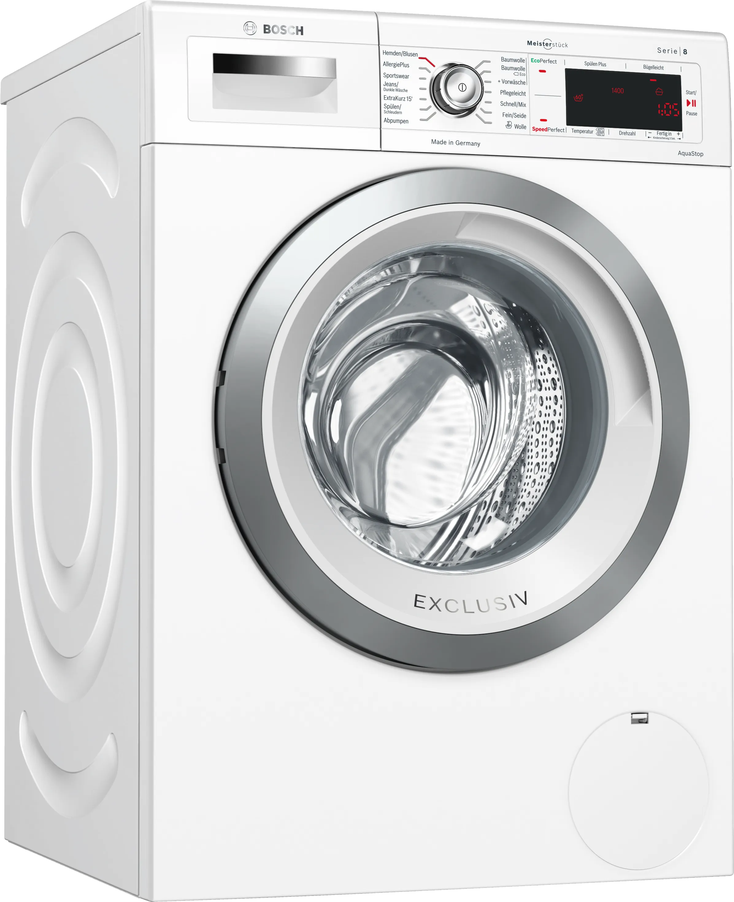 Series 8 washing machine, frontloader fullsize 8 kg 1400 rpm, White
