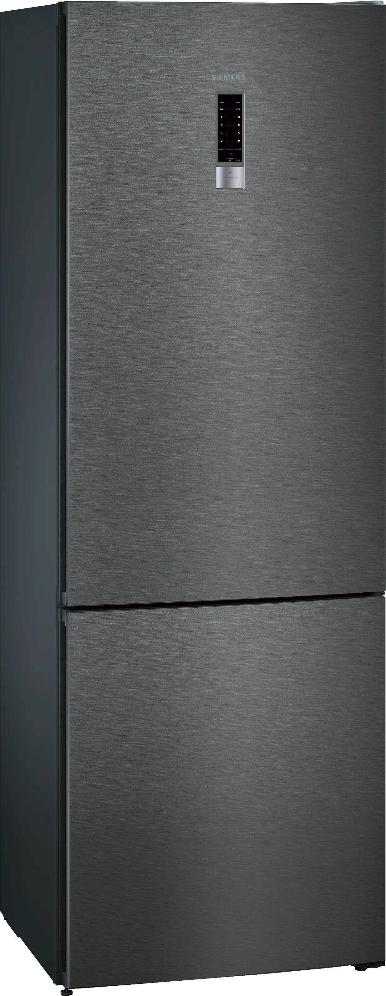 iQ300 Отдельно стоящий холодильник с нижней морозильной камерой 203 x 70 cm Чорная нерж. сталь 