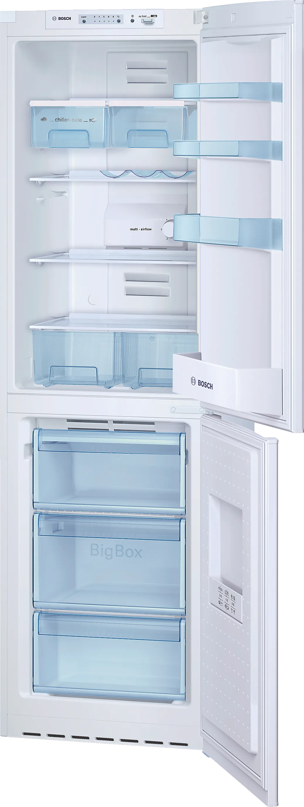 Frigorífico combinado de libre instalación 200 x 60 cm Blanco, Total NoFrost