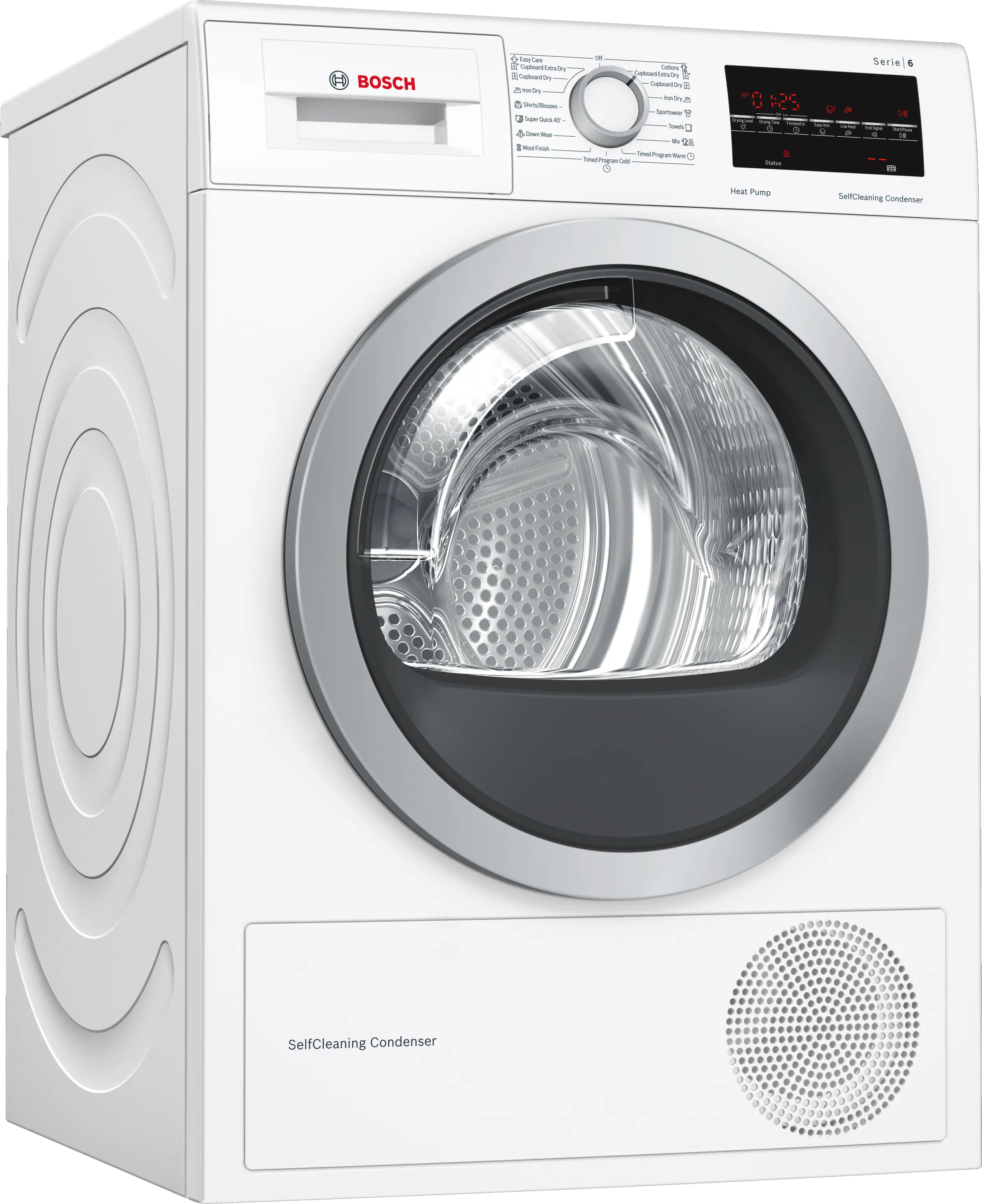 Series 6 heat pump dryer 9 kg White