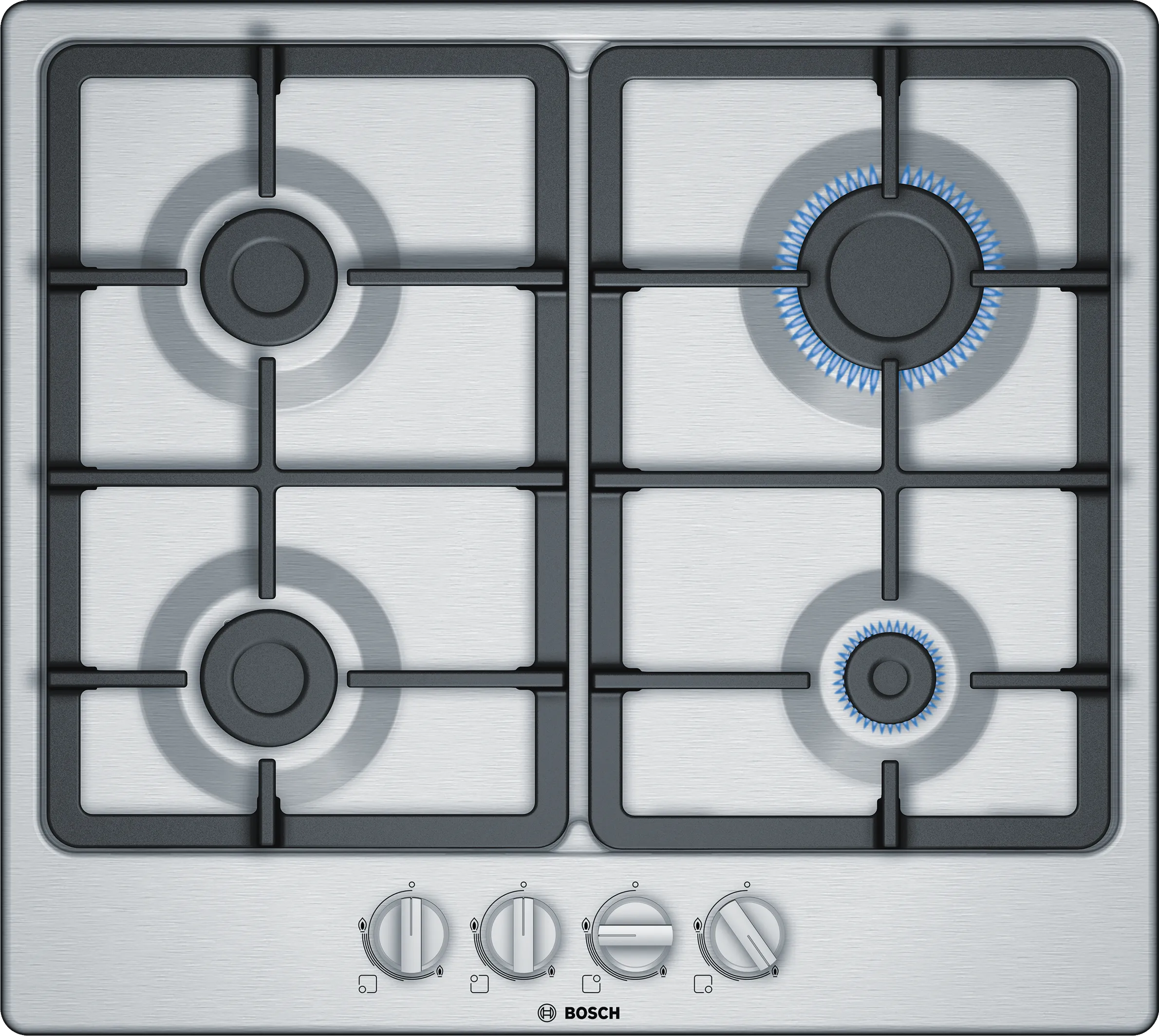 Serie 4 Plinska ploča za kuhanje 60 cm Nehrđajući čelik 