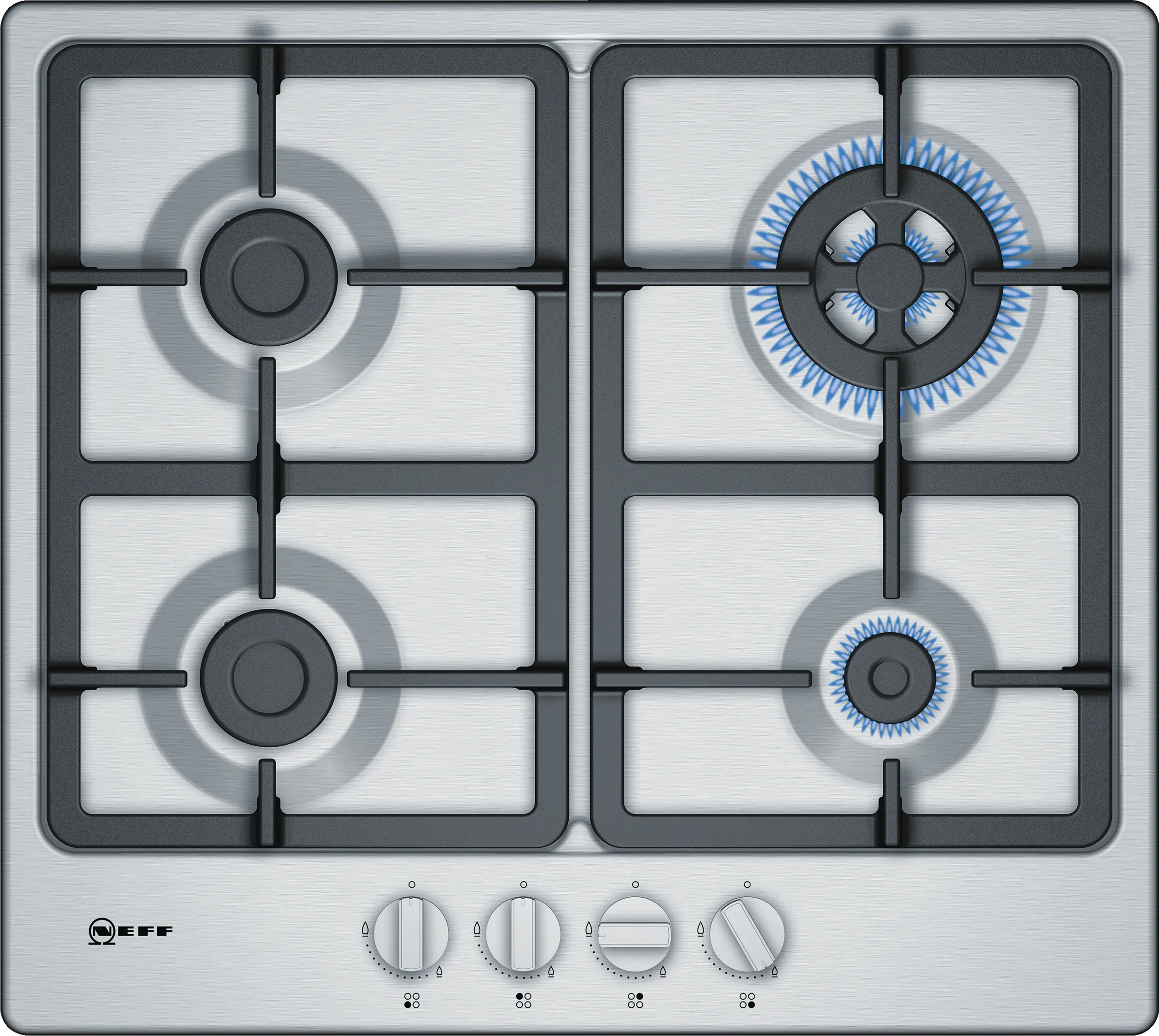 N 50 Gas hob 60 cm Stainless steel 