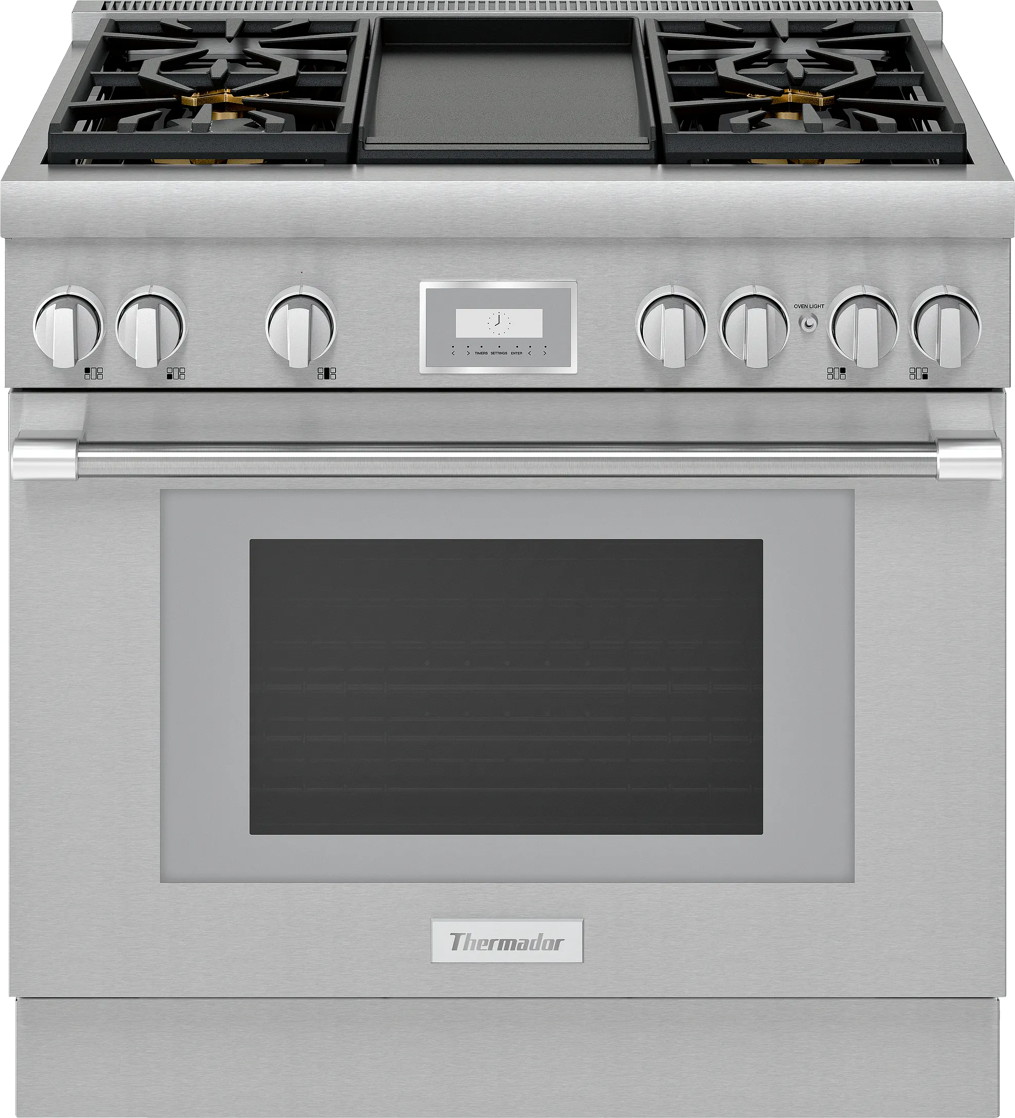 Dual Fuel Professional Range 36'' Pro Harmony® Standard Depth Stainless Steel 