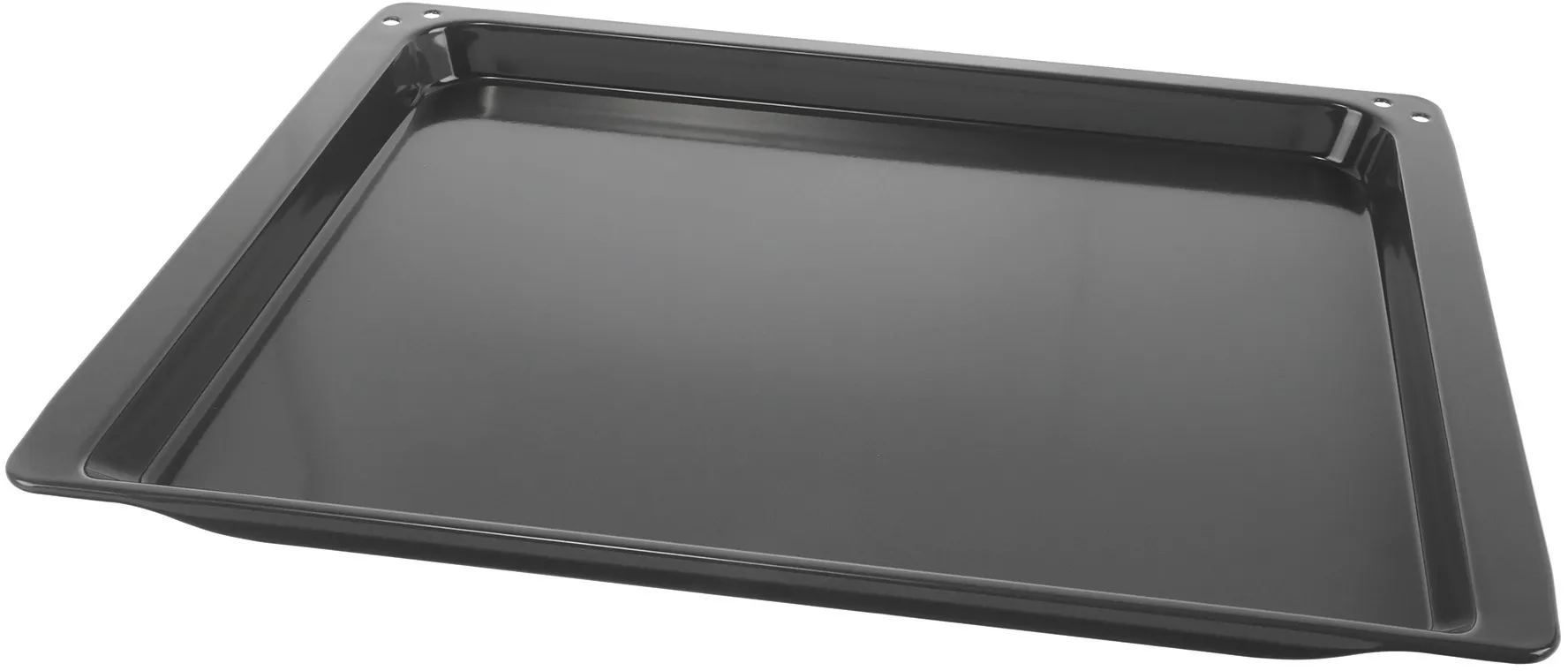 Backblech emailliert grau emailliert, mit Stop-Funktion 465 x 375 x 26 mm