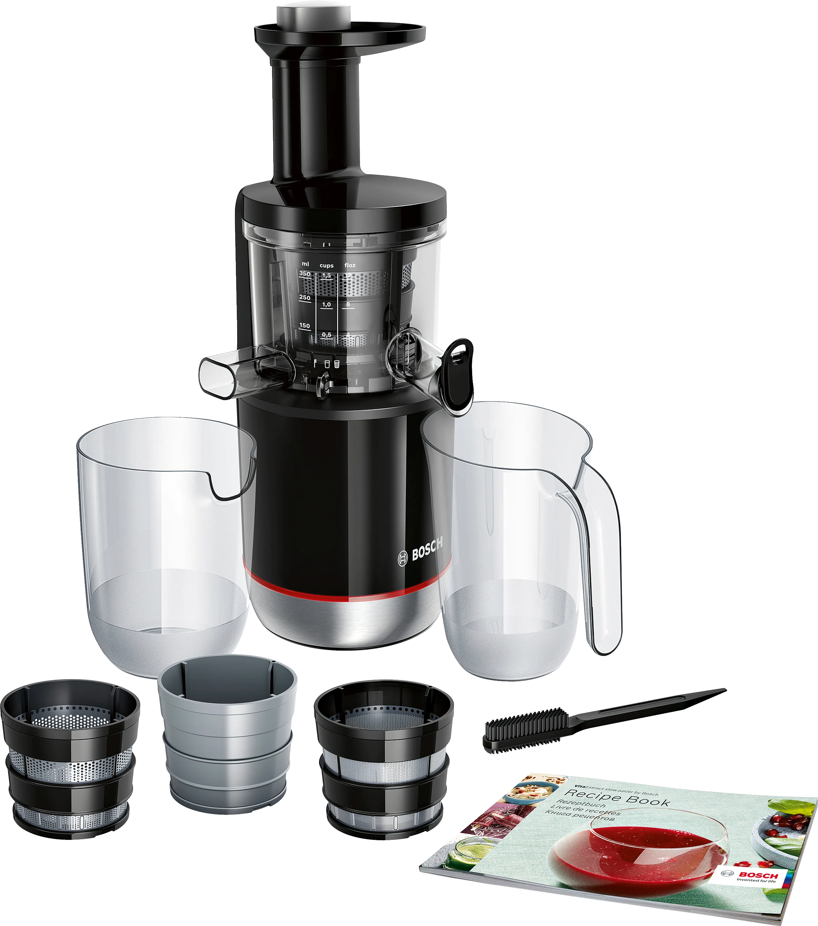 Slow juicer  VitaExtract 150 W Black, Brushed stainless steel 