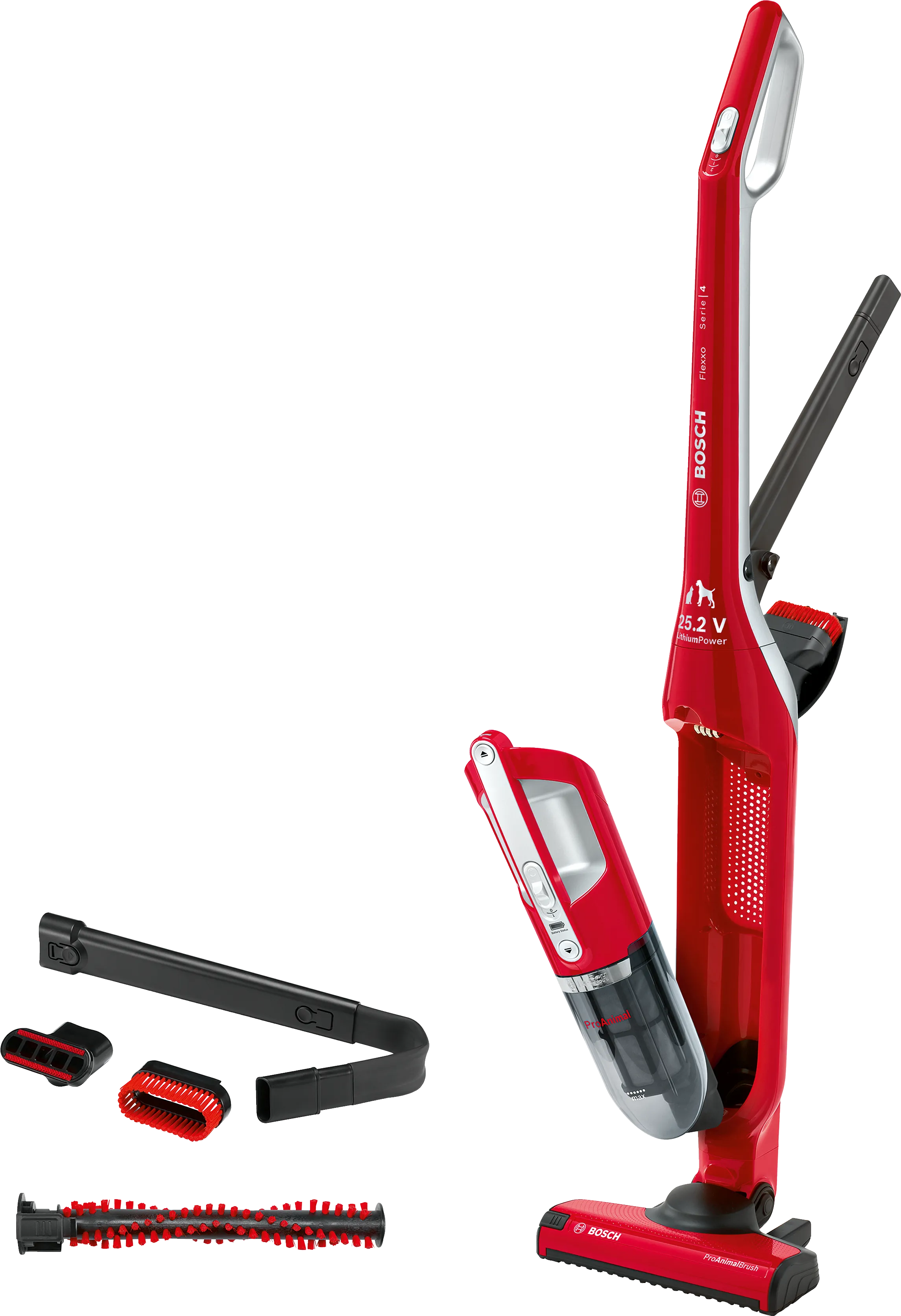 Series 4 Cordless Handheld Vacuum Cleaner Flexxo 25.2V Red 