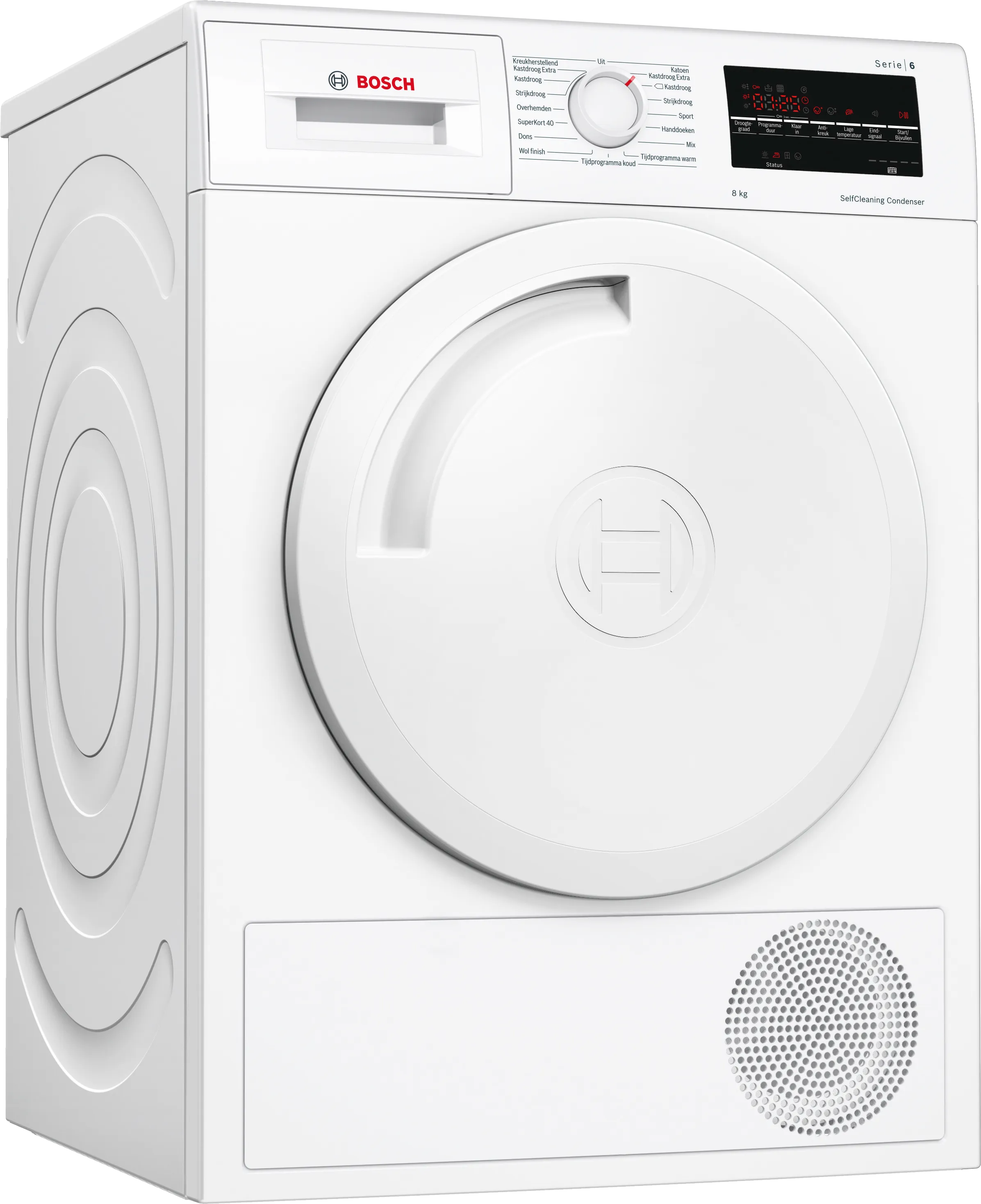 Series 6 heat pump dryer 8 kg White