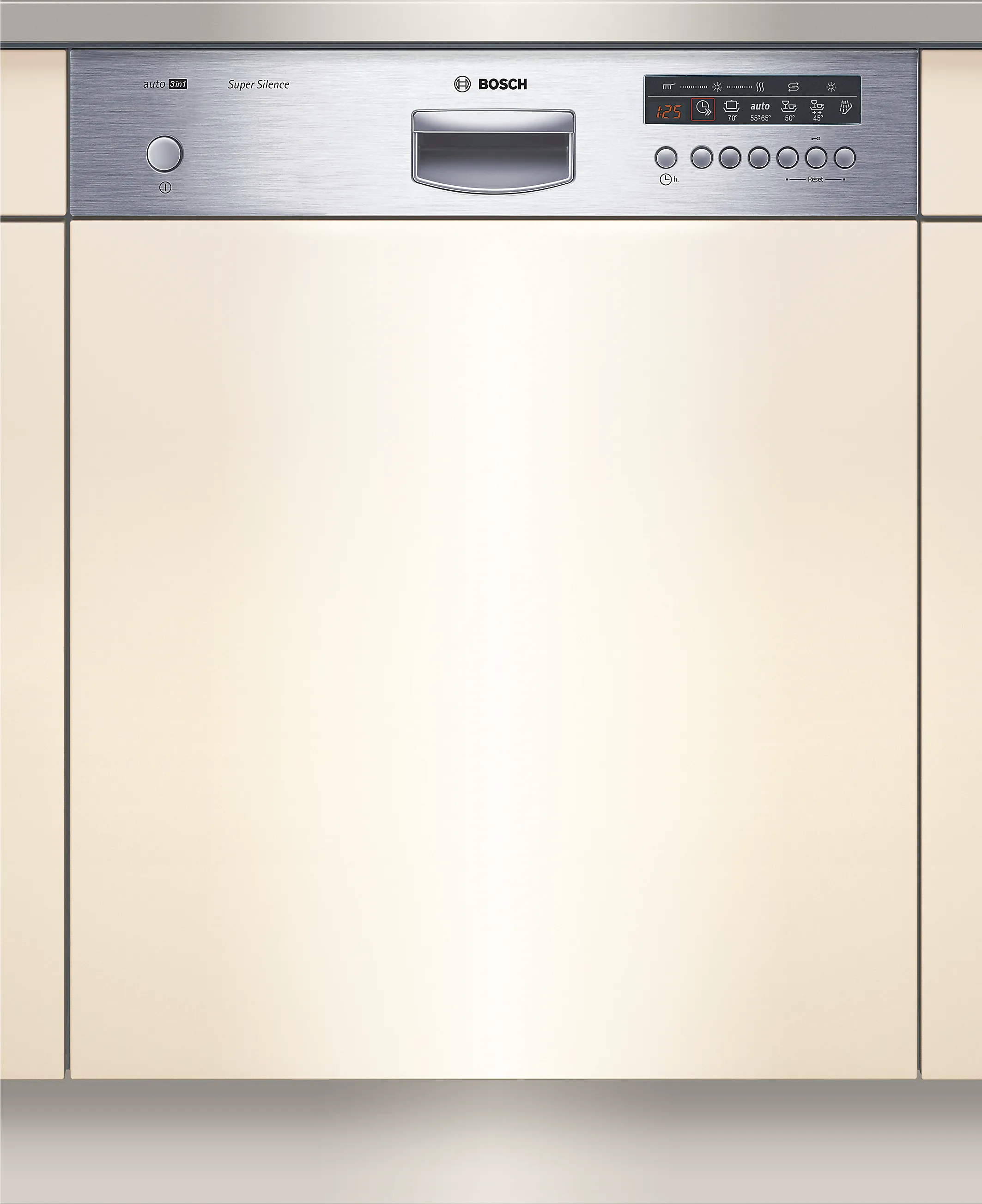  semi-integrated dishwasher 60 cm Brushed steel