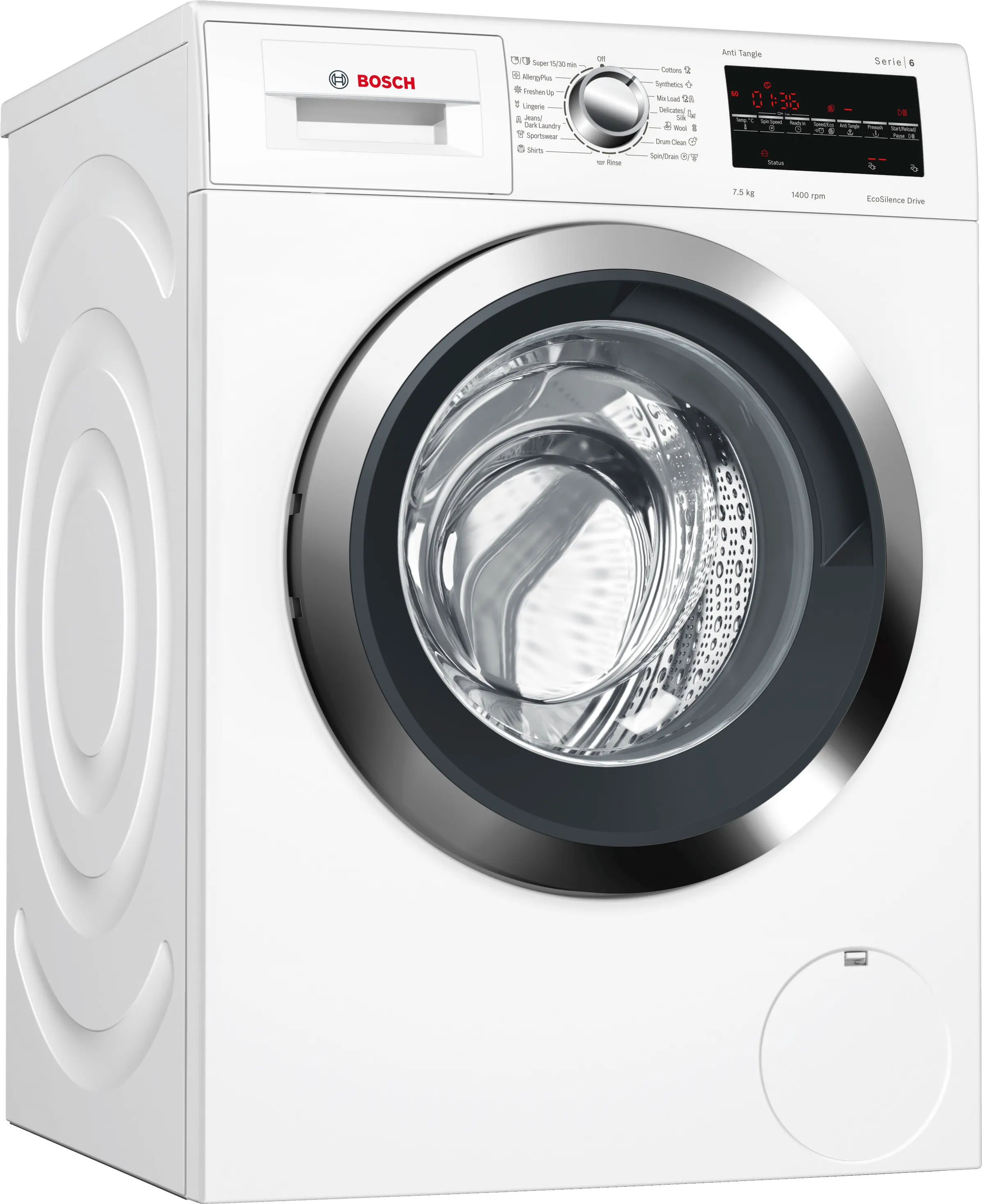Series 6 washing machine, frontloader fullsize 7.5 kg 1400 rpm