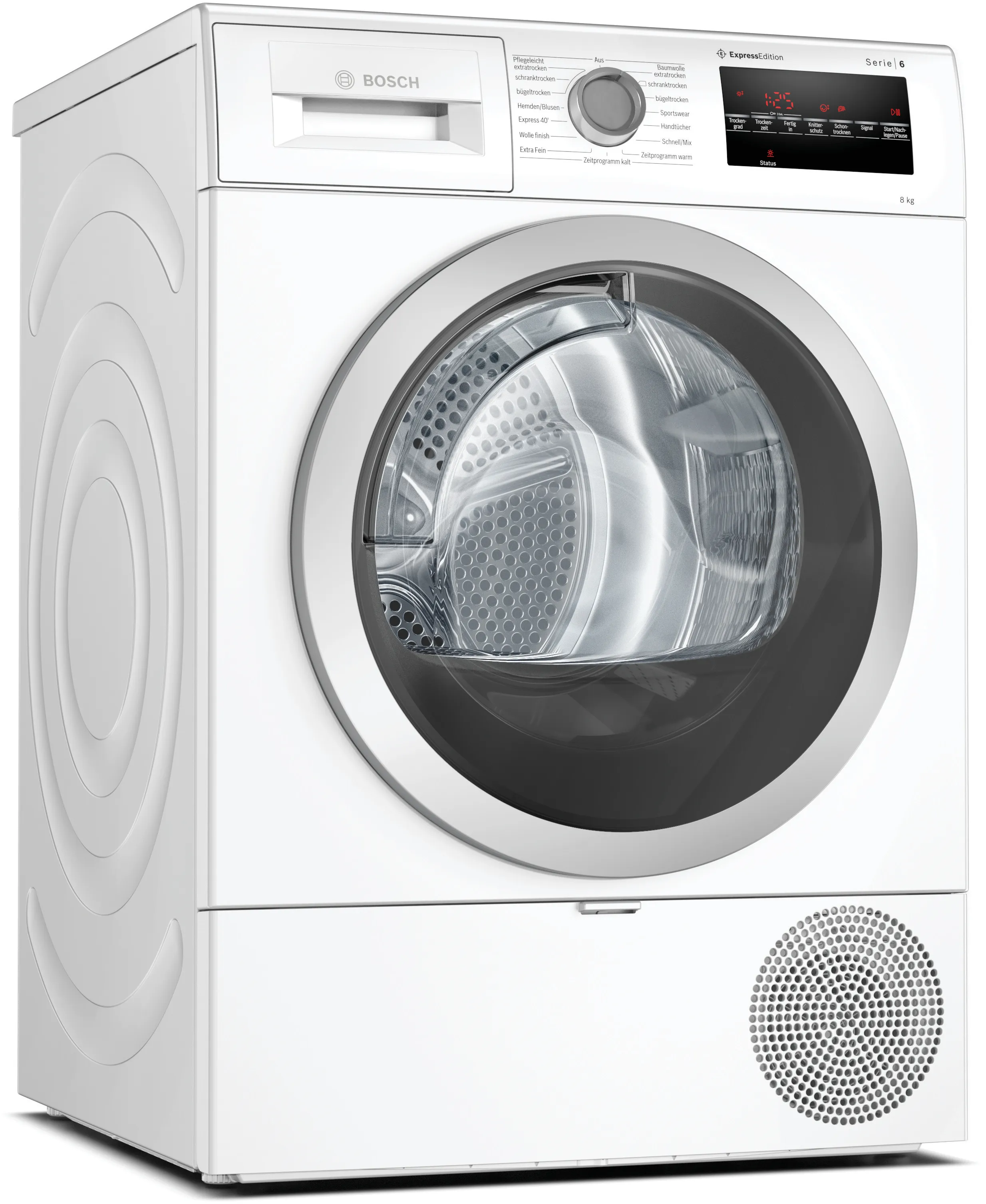 Series 6 heat pump dryer 8 kg White