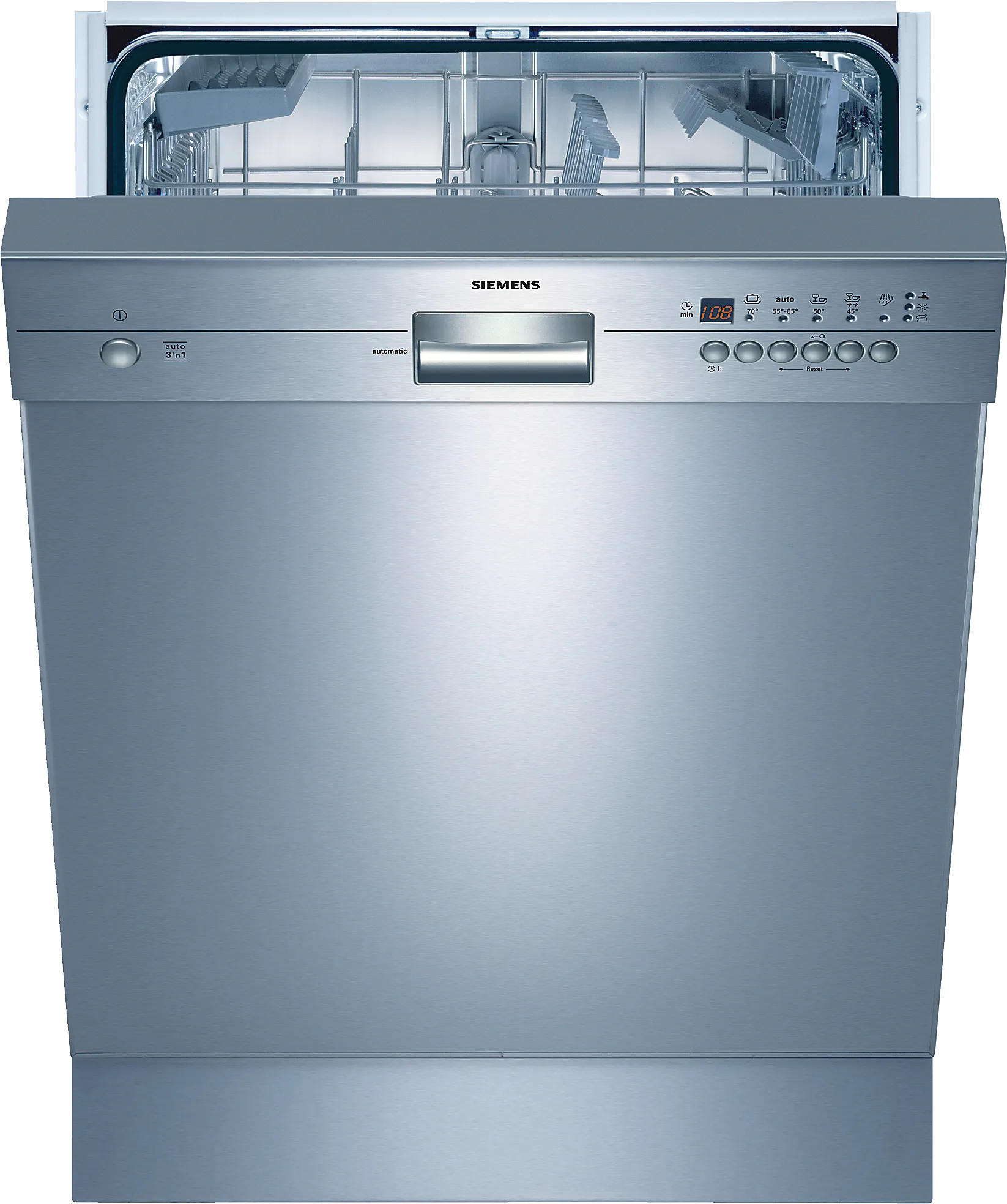 built-under dishwasher 60 cm Brushed steel