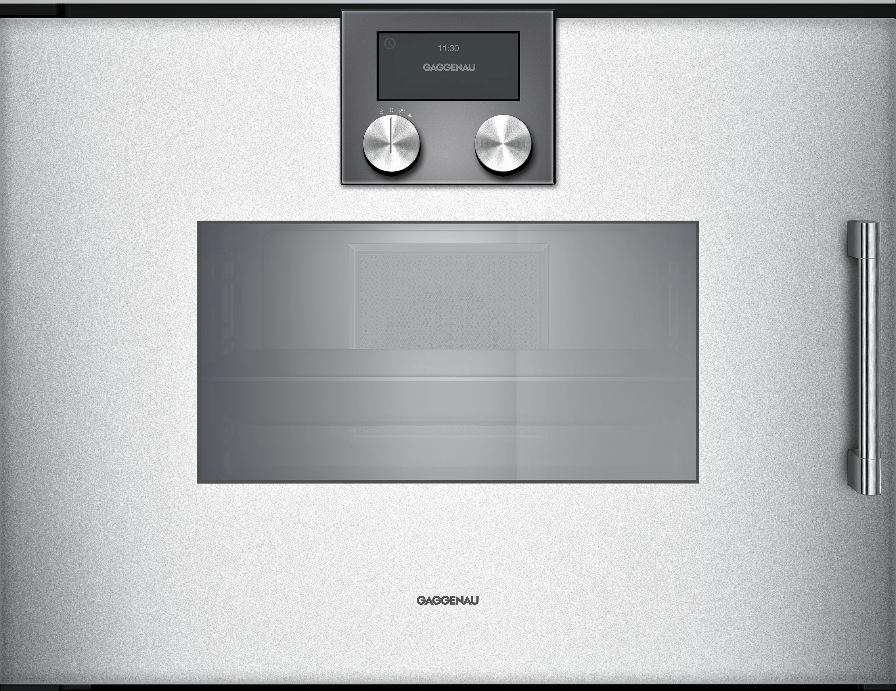 200 series Built-in compact oven with steam function 60 x 45 cm Door hinge: Left, Gaggenau Silver 