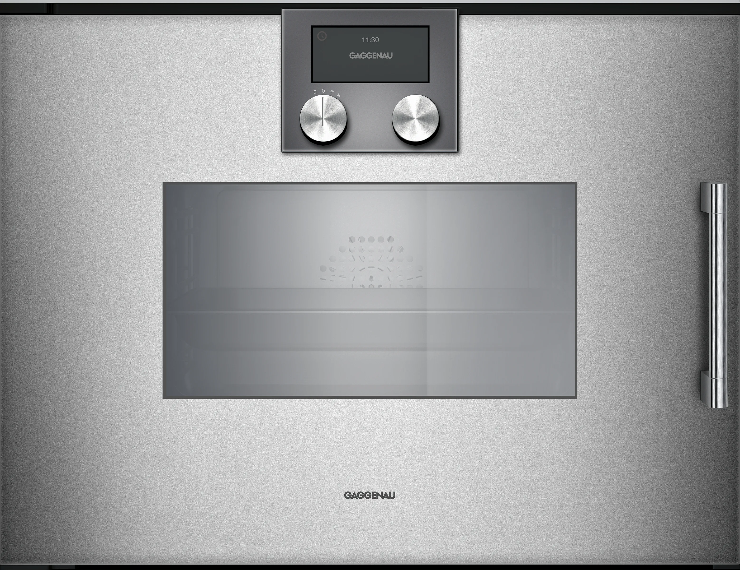 200 series Built-in compact oven with steam function 60 x 45 cm Door Hinge: left, Gaggenau Metallic 