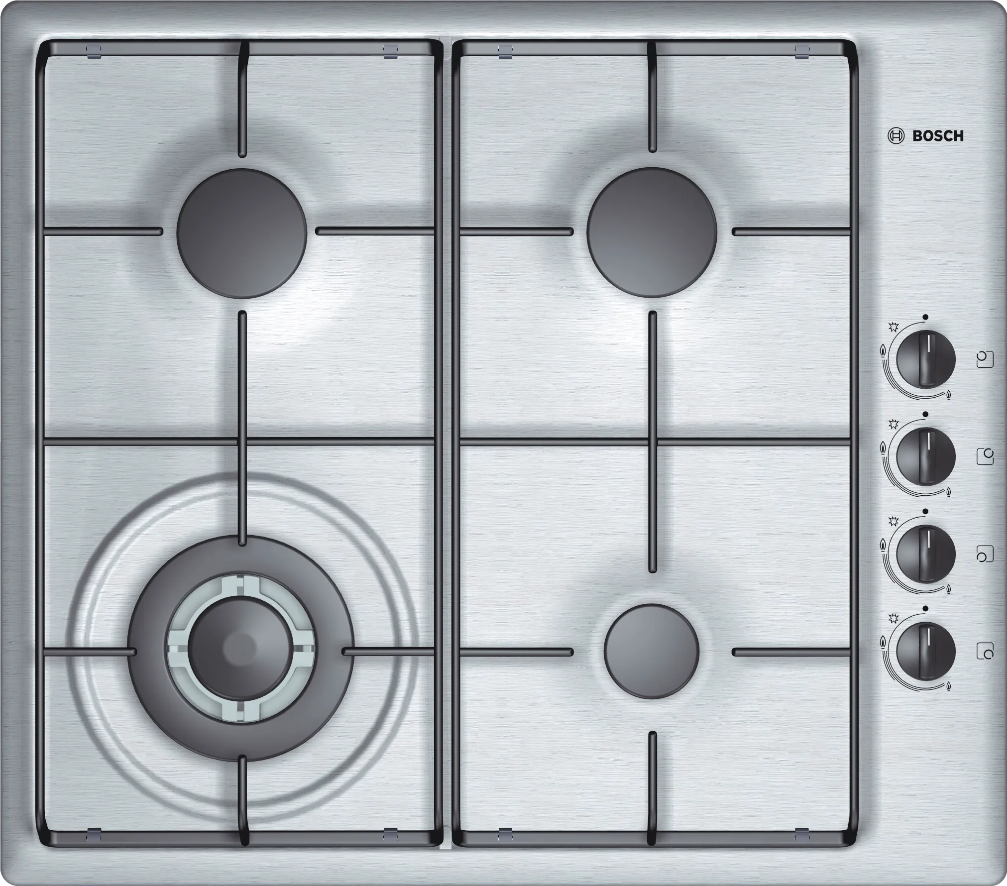  Gas hob 60 cm Stainless steel