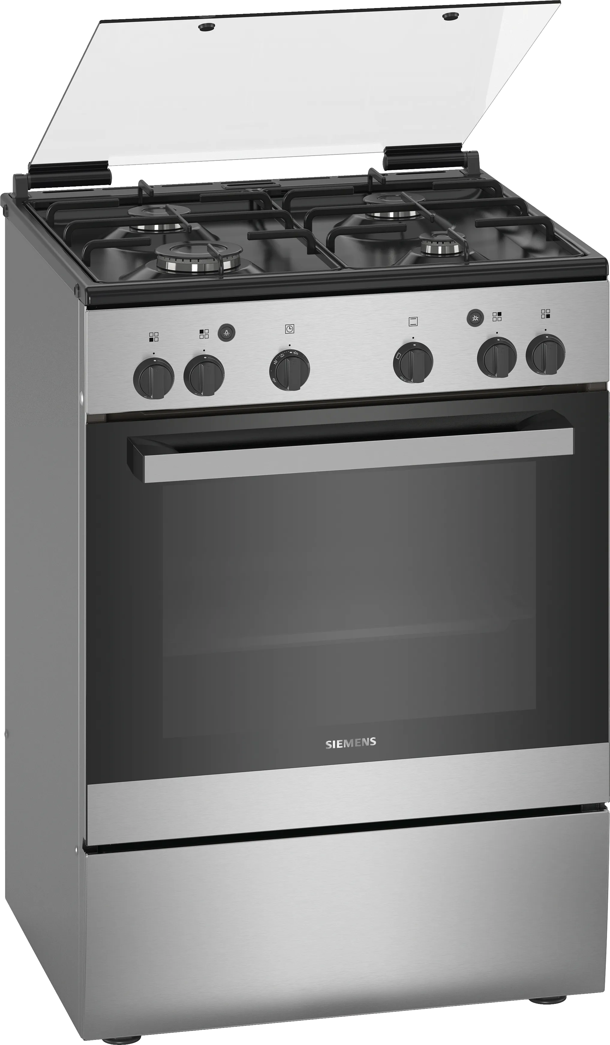 iQ300 free-standing gas cooker Stainless steel 