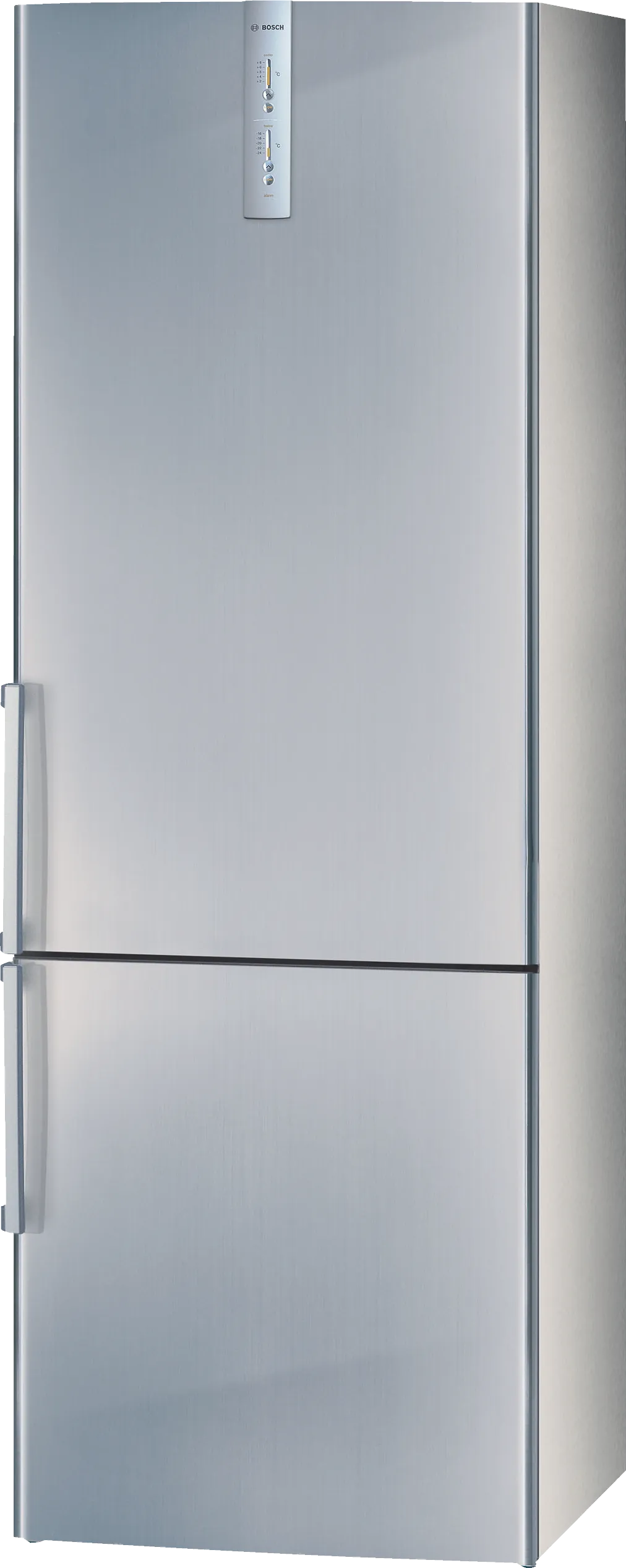  free-standing fridge-freezer with freezer at bottom 200 x 70 cm Brushed steel (with anti-fingerprint)