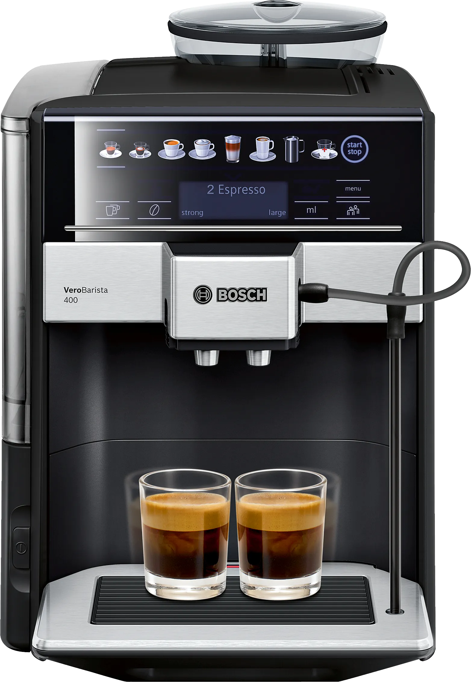 ماكينة تحضير الإسبريسو الأوتوماتيكية بالكامل Vero Barista 400 سافاير بلاك ميتاليك 