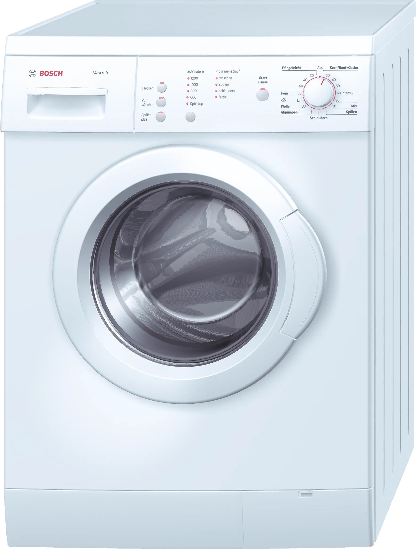 washing machine, frontloader fullsize 6 kg 1200 rpm, White