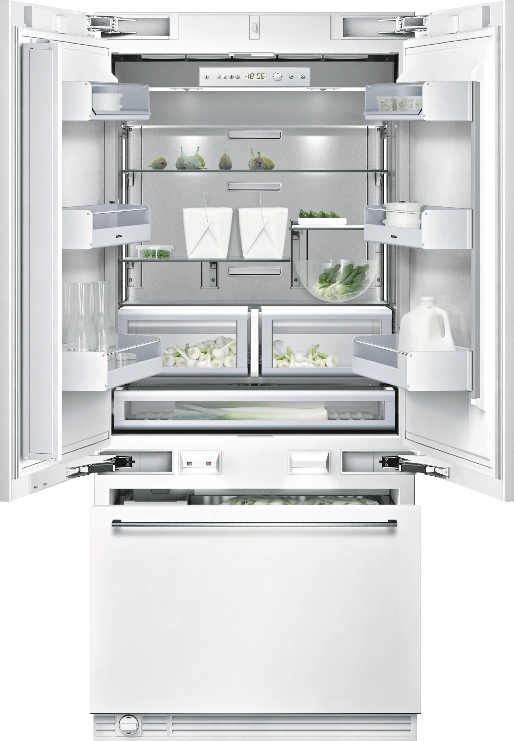  built-in fridge-freezer with freezer at bottom 213.4 x 91.4 cm