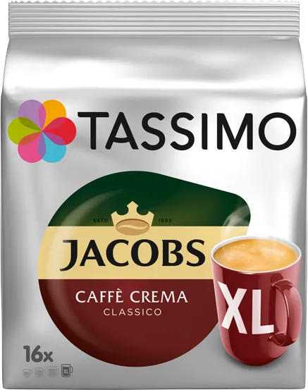 Coffee Tassimo T-Discs: Jacobs Caffè Crema Classico XL Pack of 16 drinks 